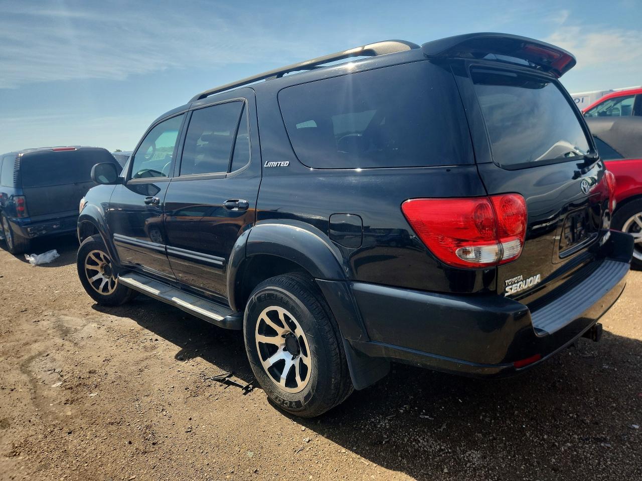 2006 Toyota Sequoia Limited Black vin: 5TDBT48A66S275284