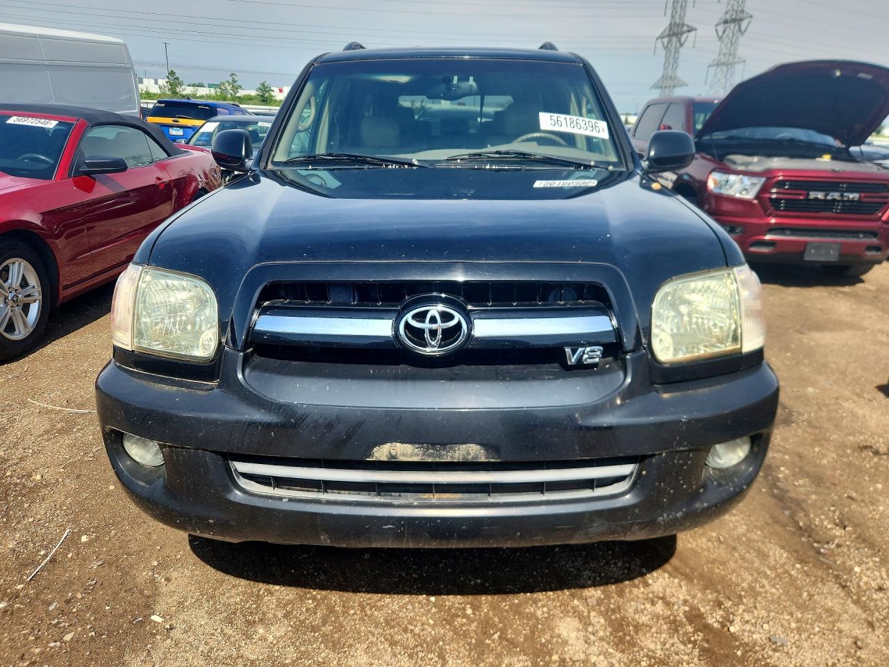 2006 Toyota Sequoia Limited Black vin: 5TDBT48A66S275284
