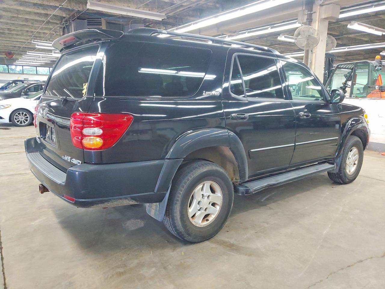 2001 Toyota Sequoia Limited Black vin: 5TDBT48A71S013458