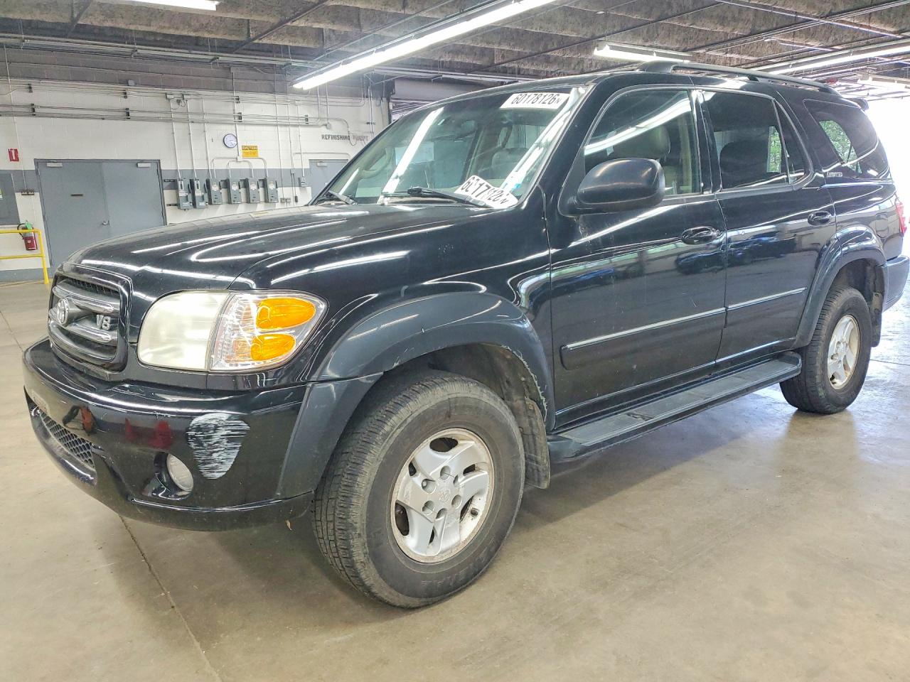 2001 Toyota Sequoia Limited Black vin: 5TDBT48A71S013458