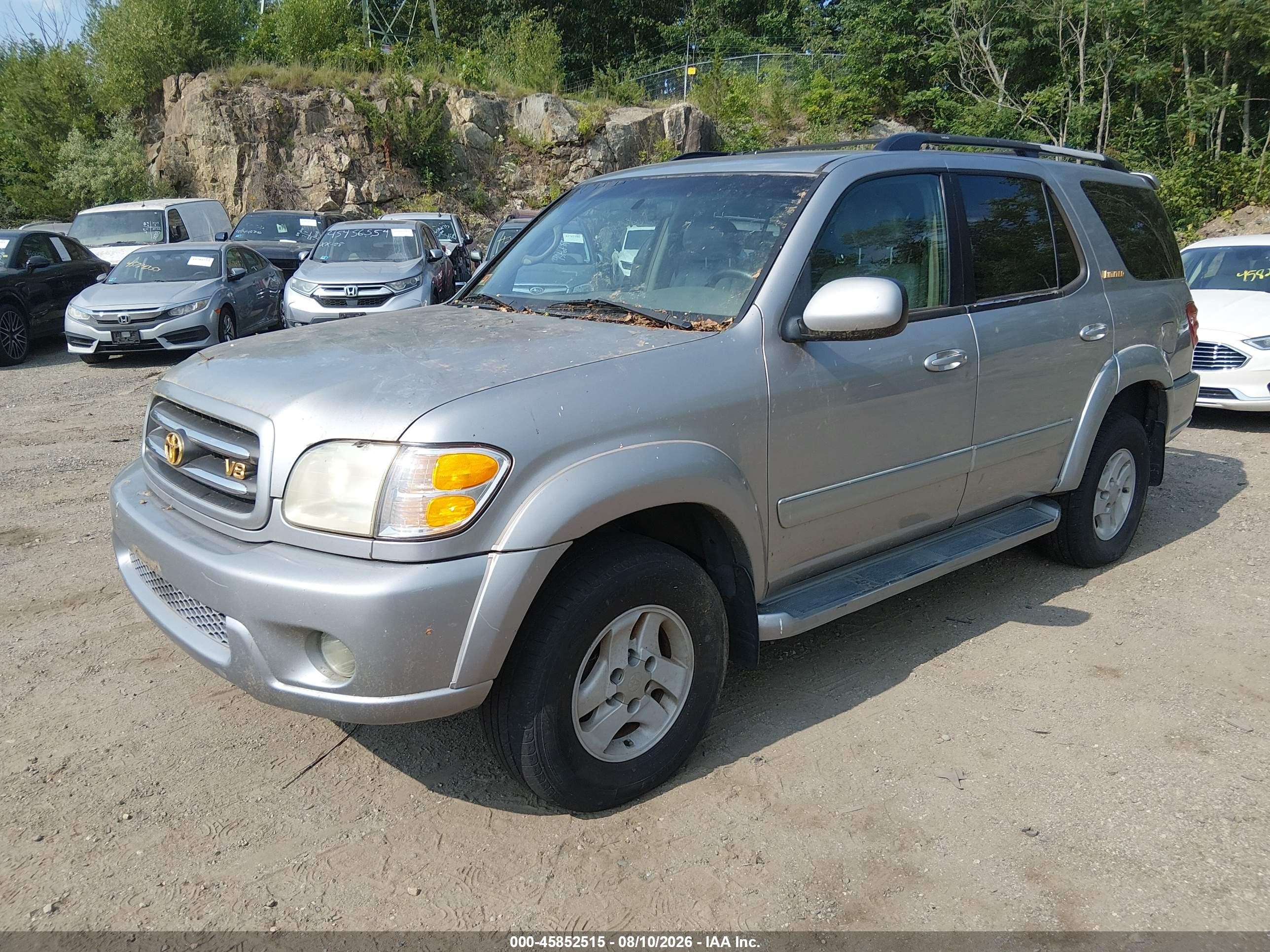 2001 Toyota Sequoia Limited V8 Серый vin: 5TDBT48A71S030079