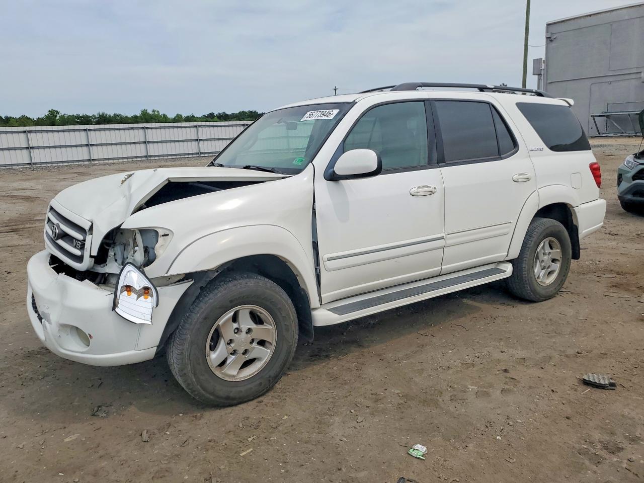 2002 Toyota Sequoia Limited White vin: 5TDBT48A72S058420