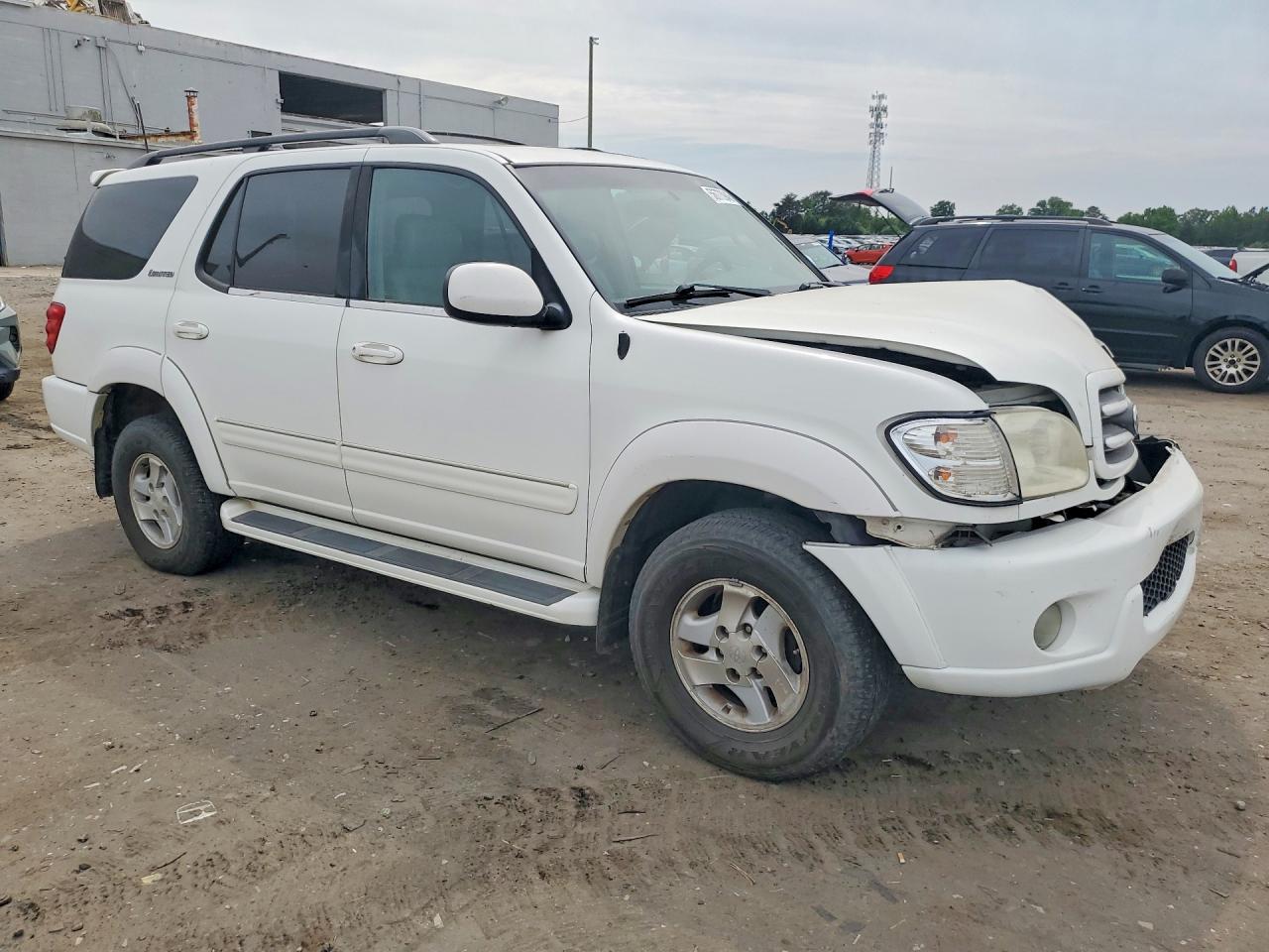 2002 Toyota Sequoia Limited White vin: 5TDBT48A72S058420
