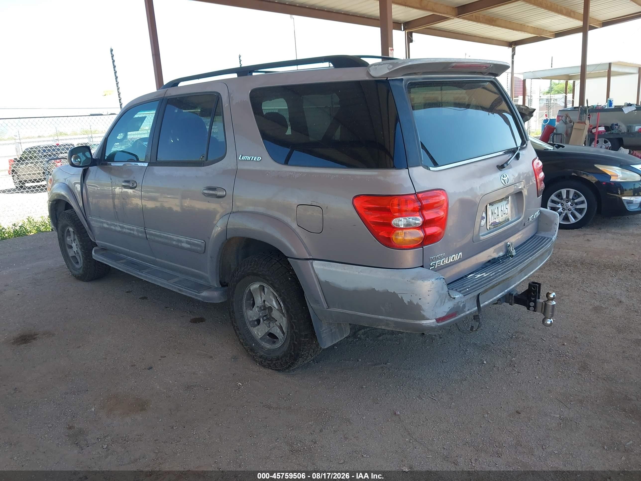 2002 Toyota Sequoia Limited Champagne vin: 5TDBT48A72S074830