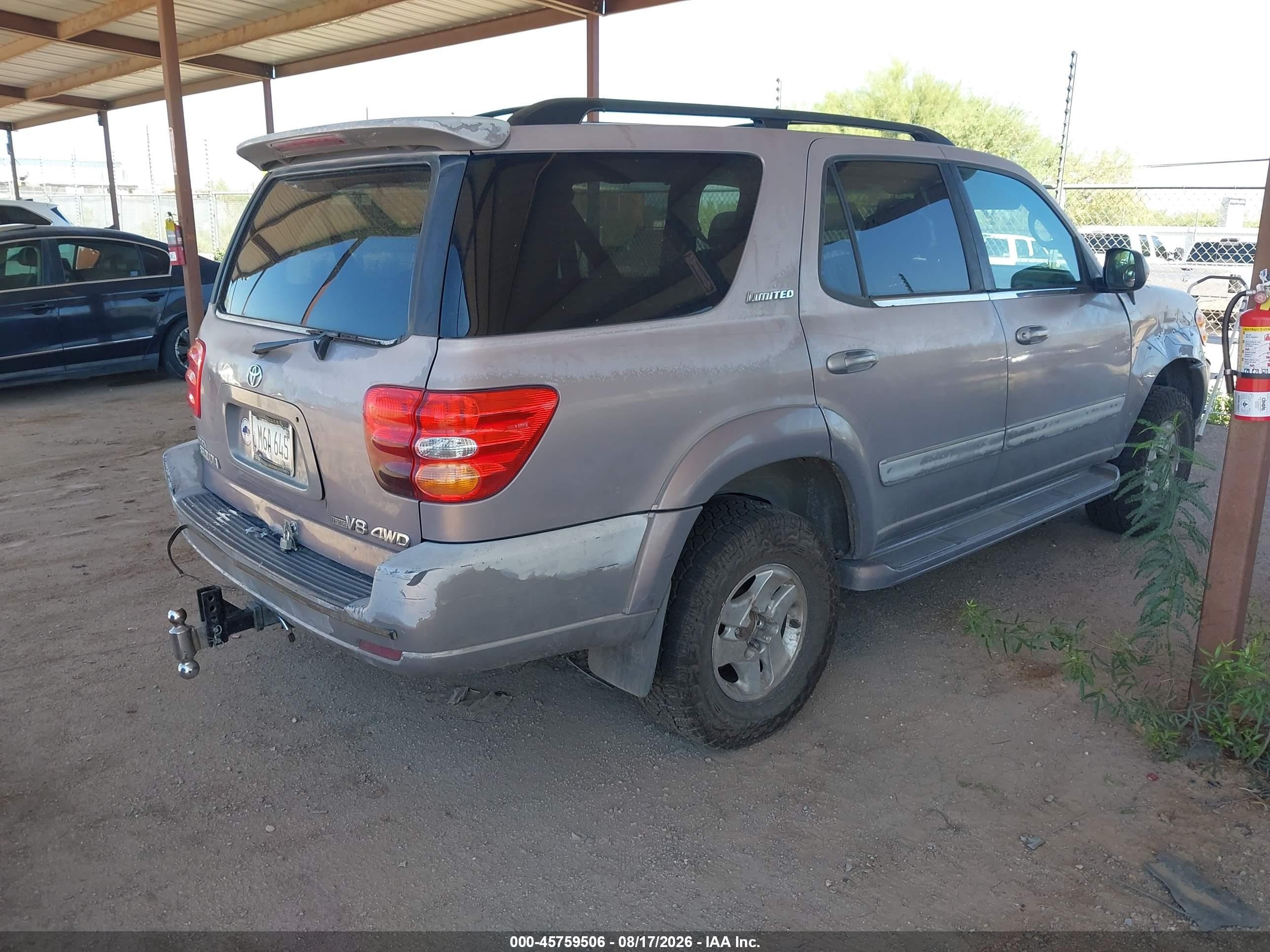 2002 Toyota Sequoia Limited Champagne vin: 5TDBT48A72S074830