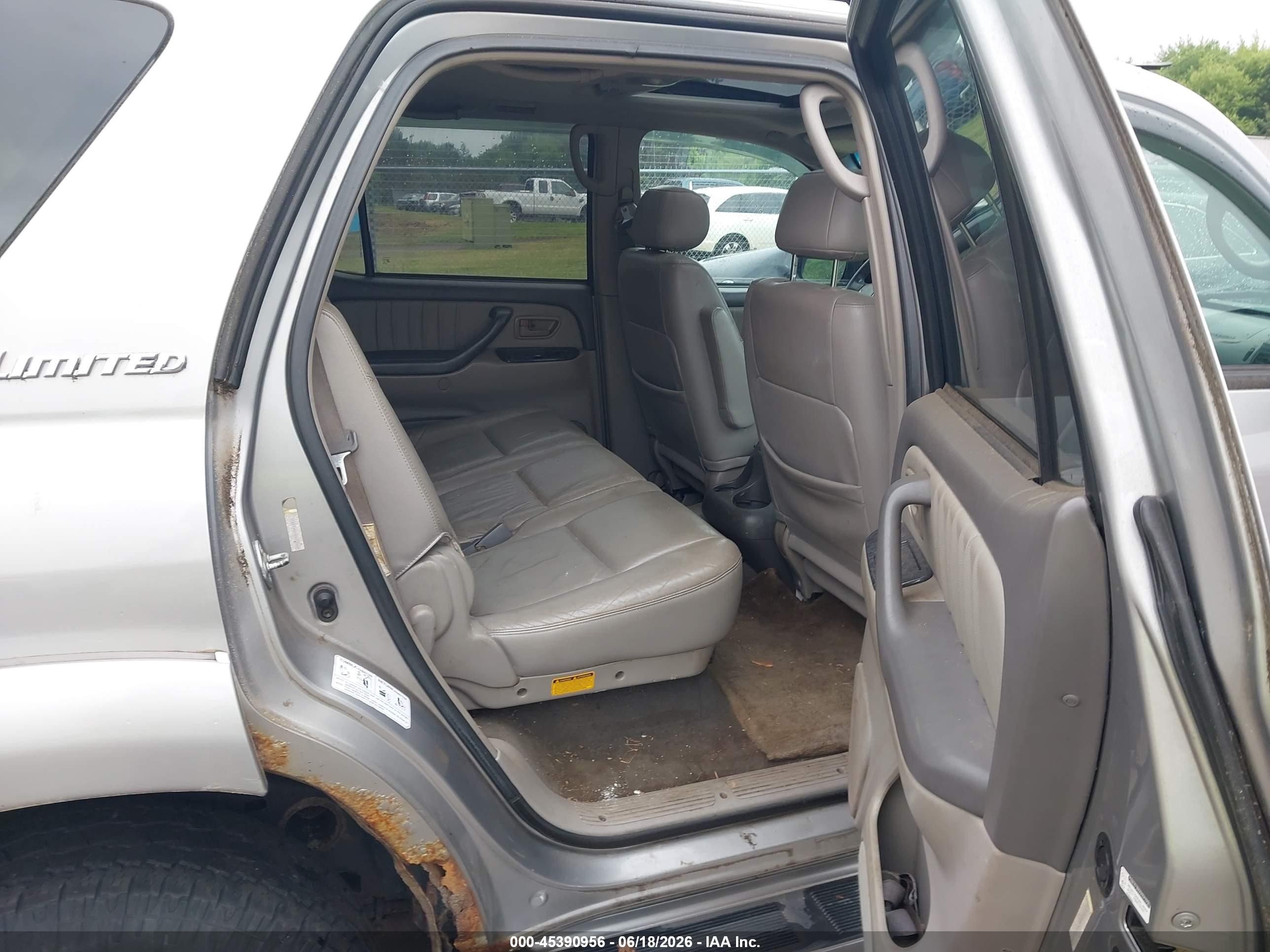 2003 Toyota Sequoia Limited V8 Silver vin: 5TDBT48A73S145669