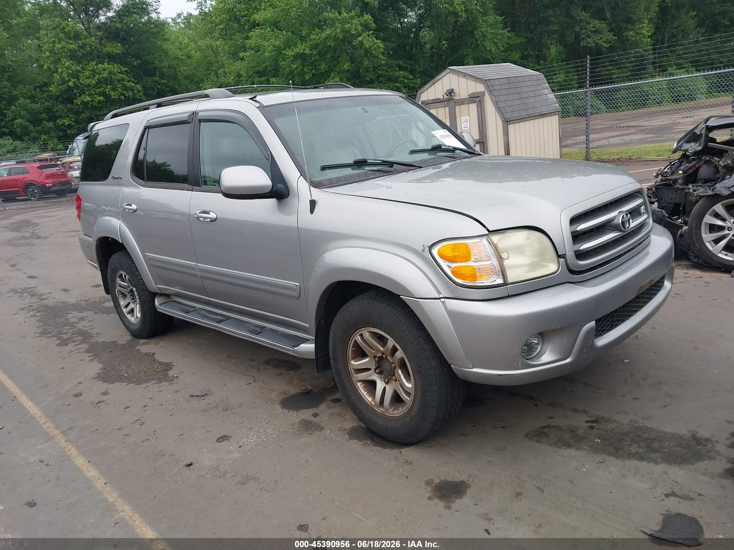 2003 Toyota Sequoia Limited V8 Silver vin: 5TDBT48A73S145669