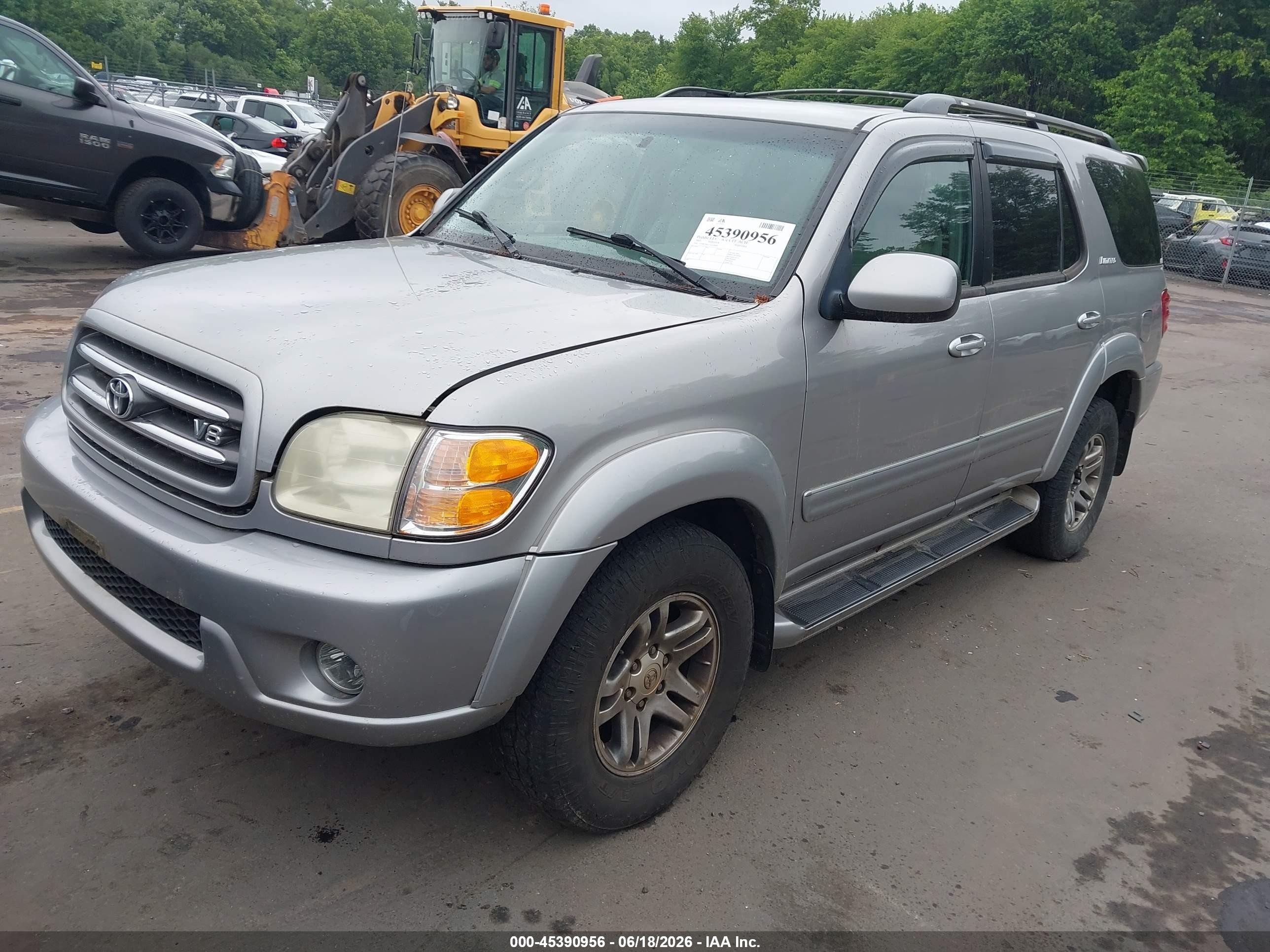 2003 Toyota Sequoia Limited V8 Silver vin: 5TDBT48A73S145669