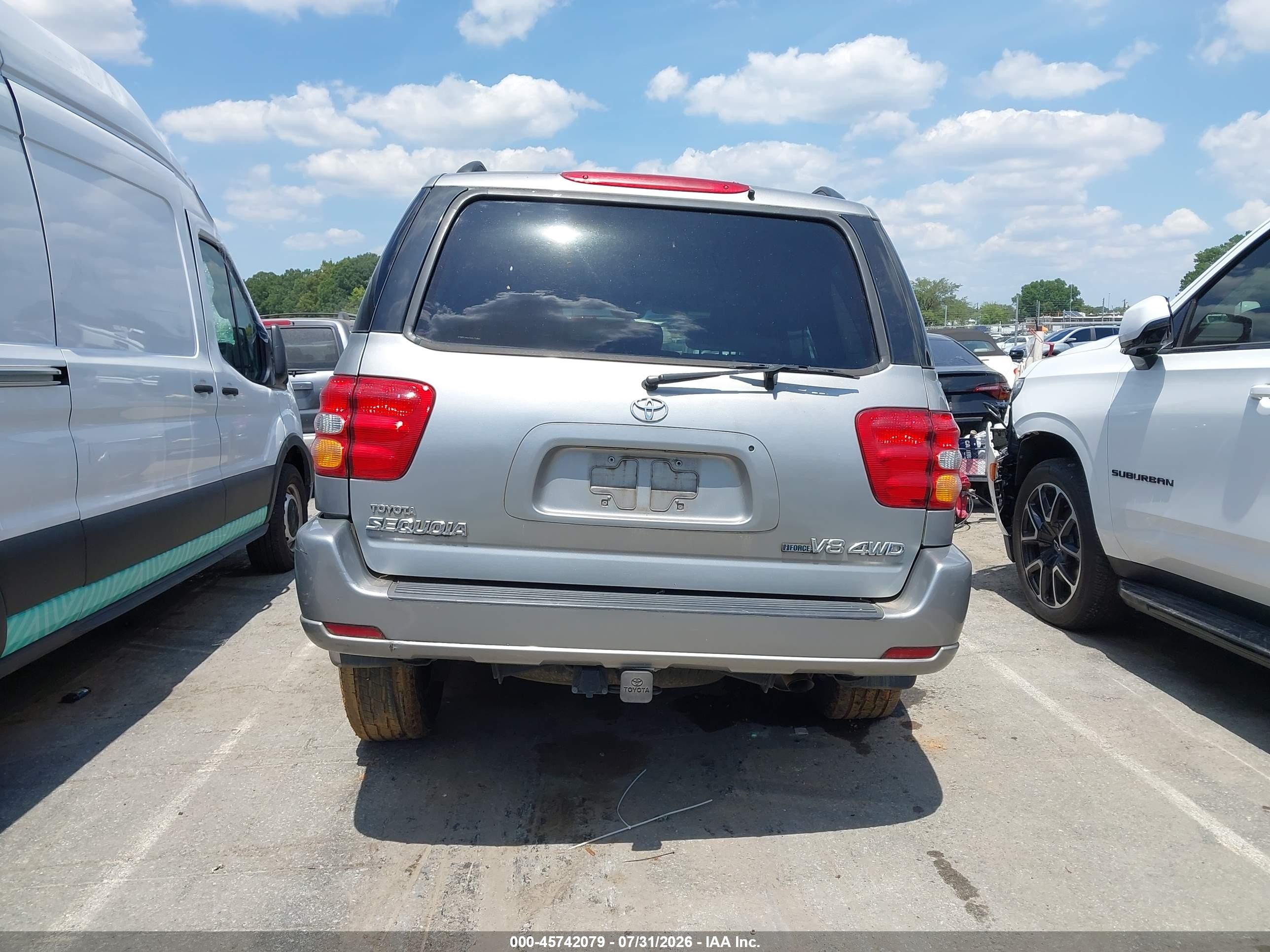 2003 Toyota Sequoia Limited V8 Silver vin: 5TDBT48A73S171950