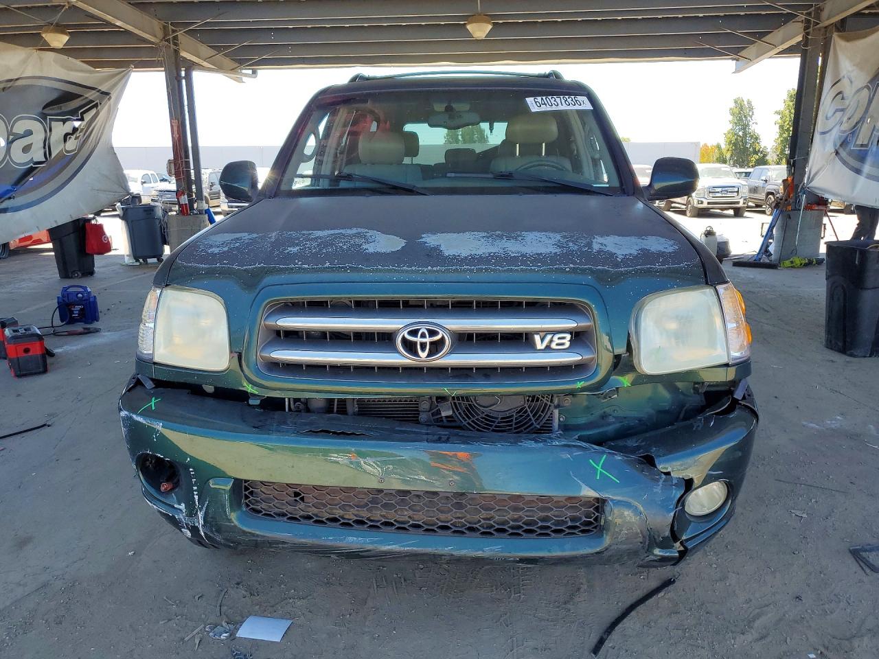 2004 Toyota Sequoia Limited Зеленый vin: 5TDBT48A74S229587
