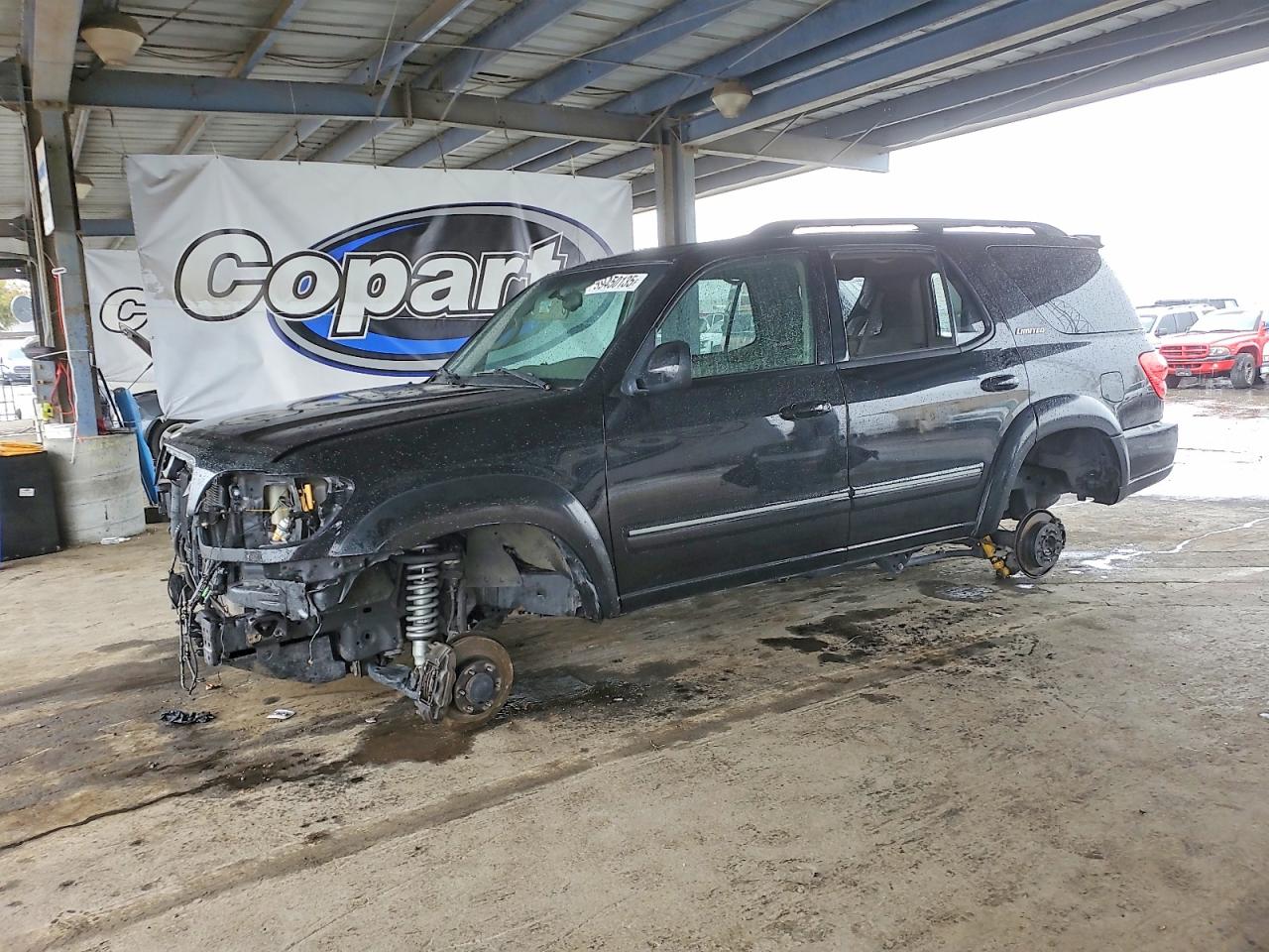 2005 Toyota Sequoia Limited Black vin: 5TDBT48A75S234404