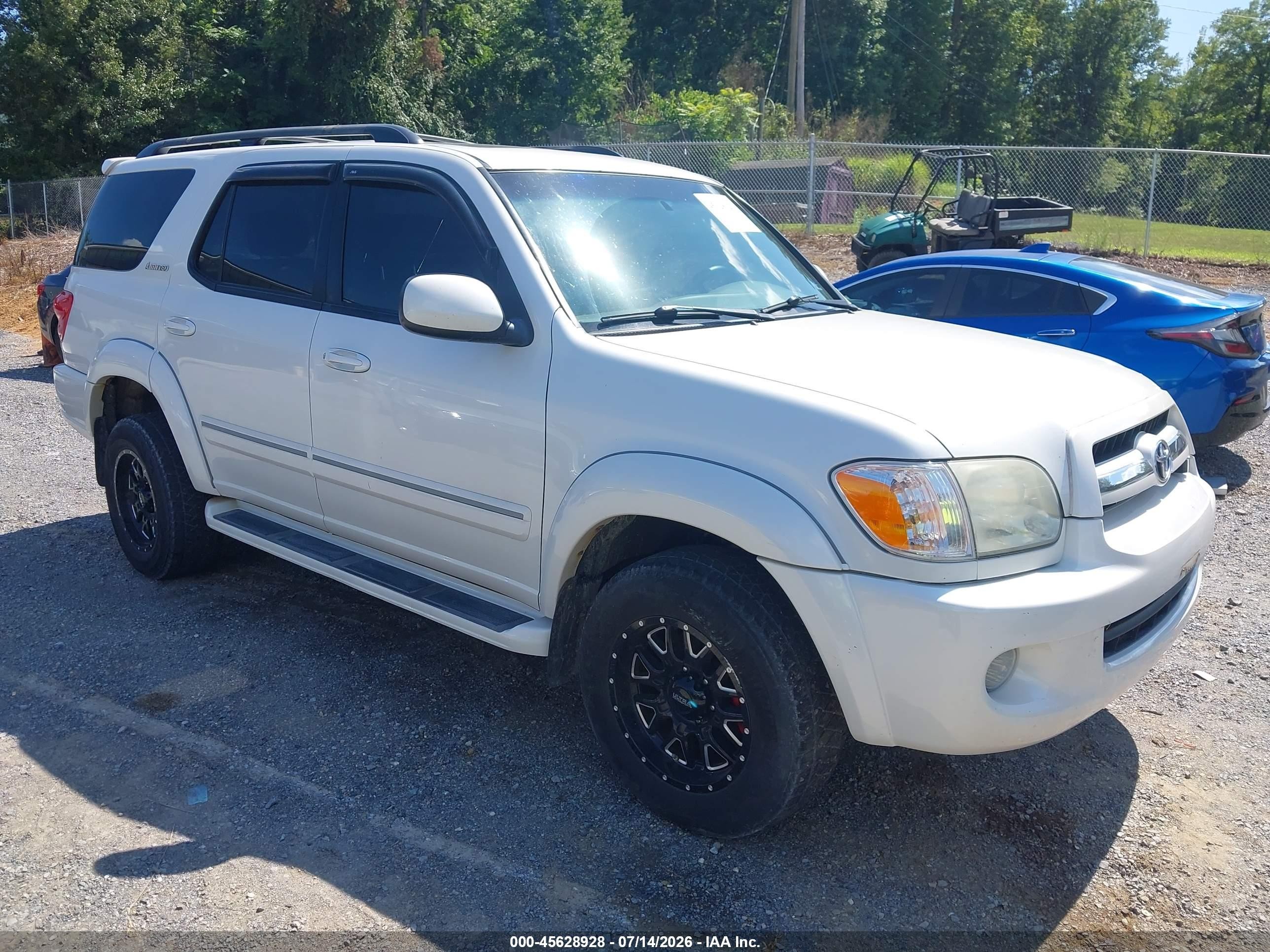 2006 Toyota Sequoia Limited V8 Белый vin: 5TDBT48A76S262320