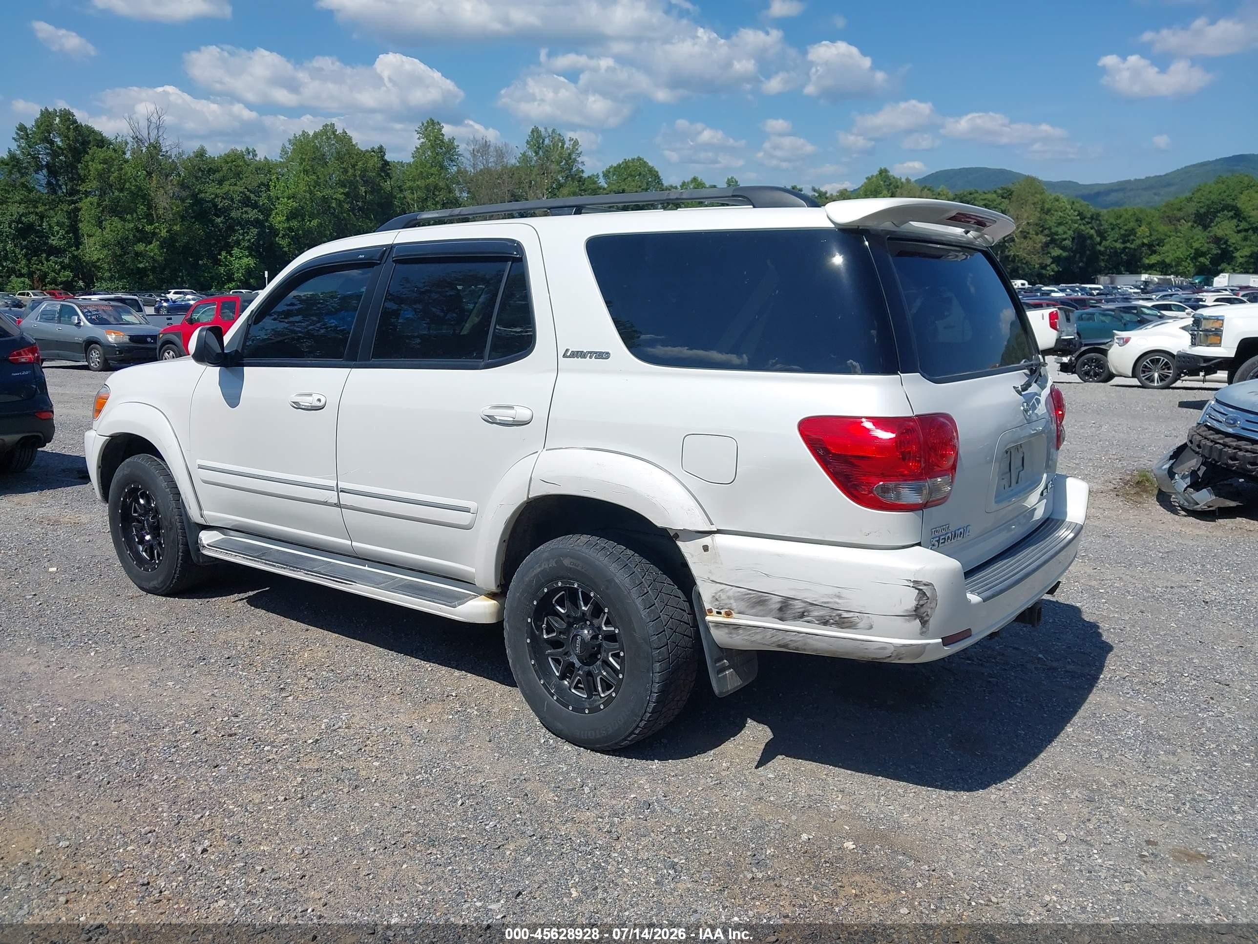 2006 Toyota Sequoia Limited V8 Белый vin: 5TDBT48A76S262320