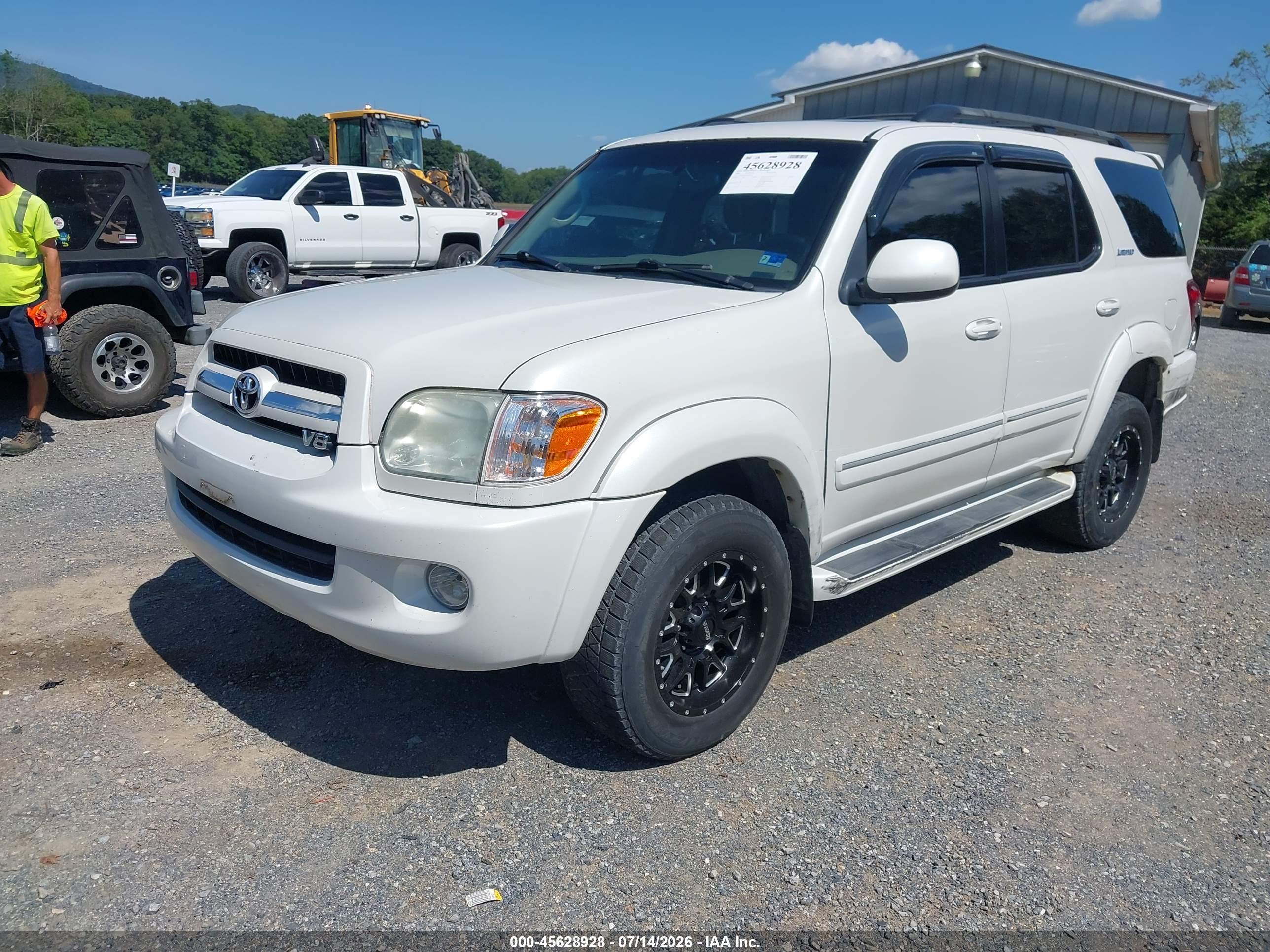 2006 Toyota Sequoia Limited V8 Белый vin: 5TDBT48A76S262320