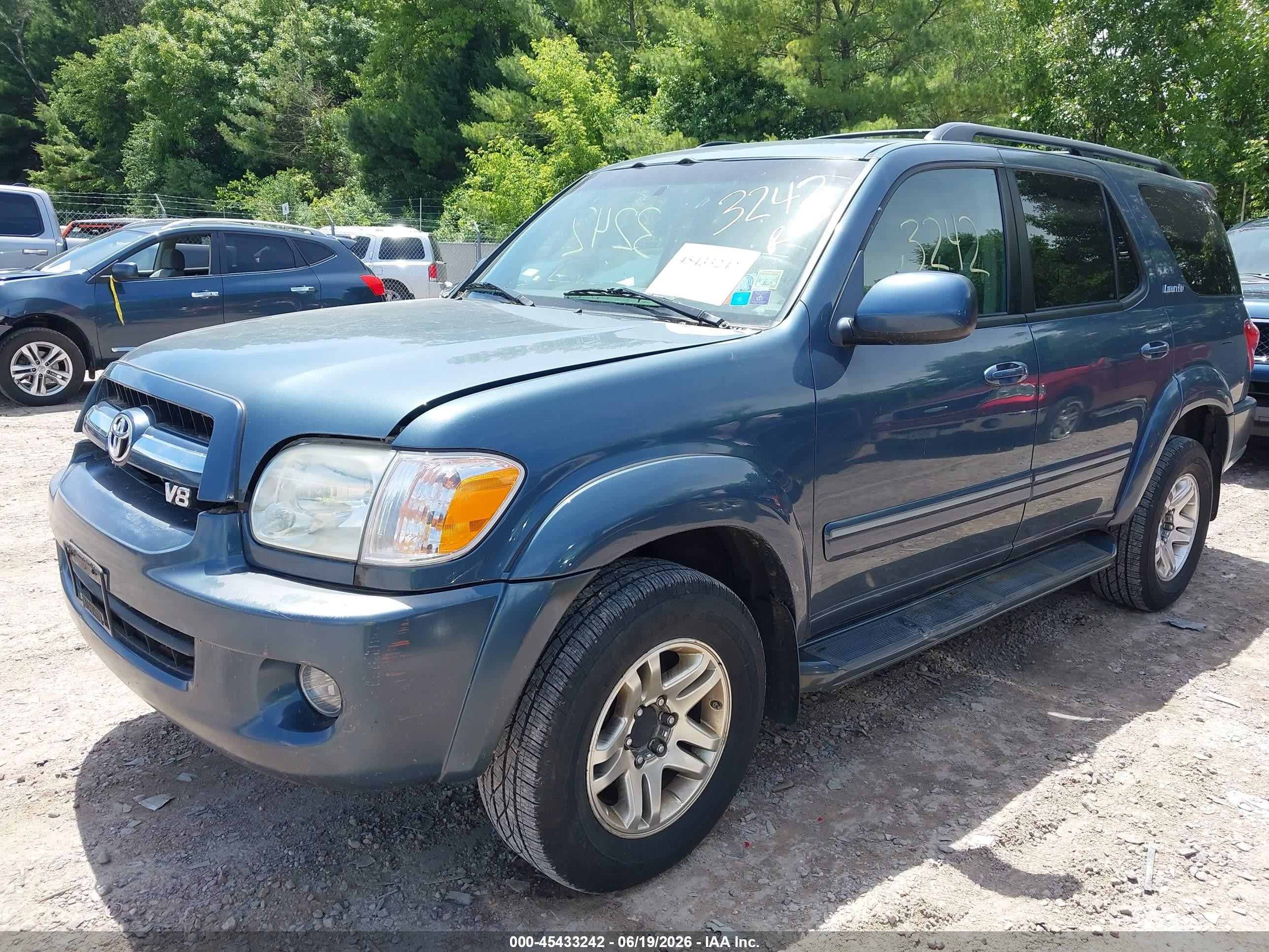 2006 Toyota Sequoia Limited V8 Blue vin: 5TDBT48A76S262544