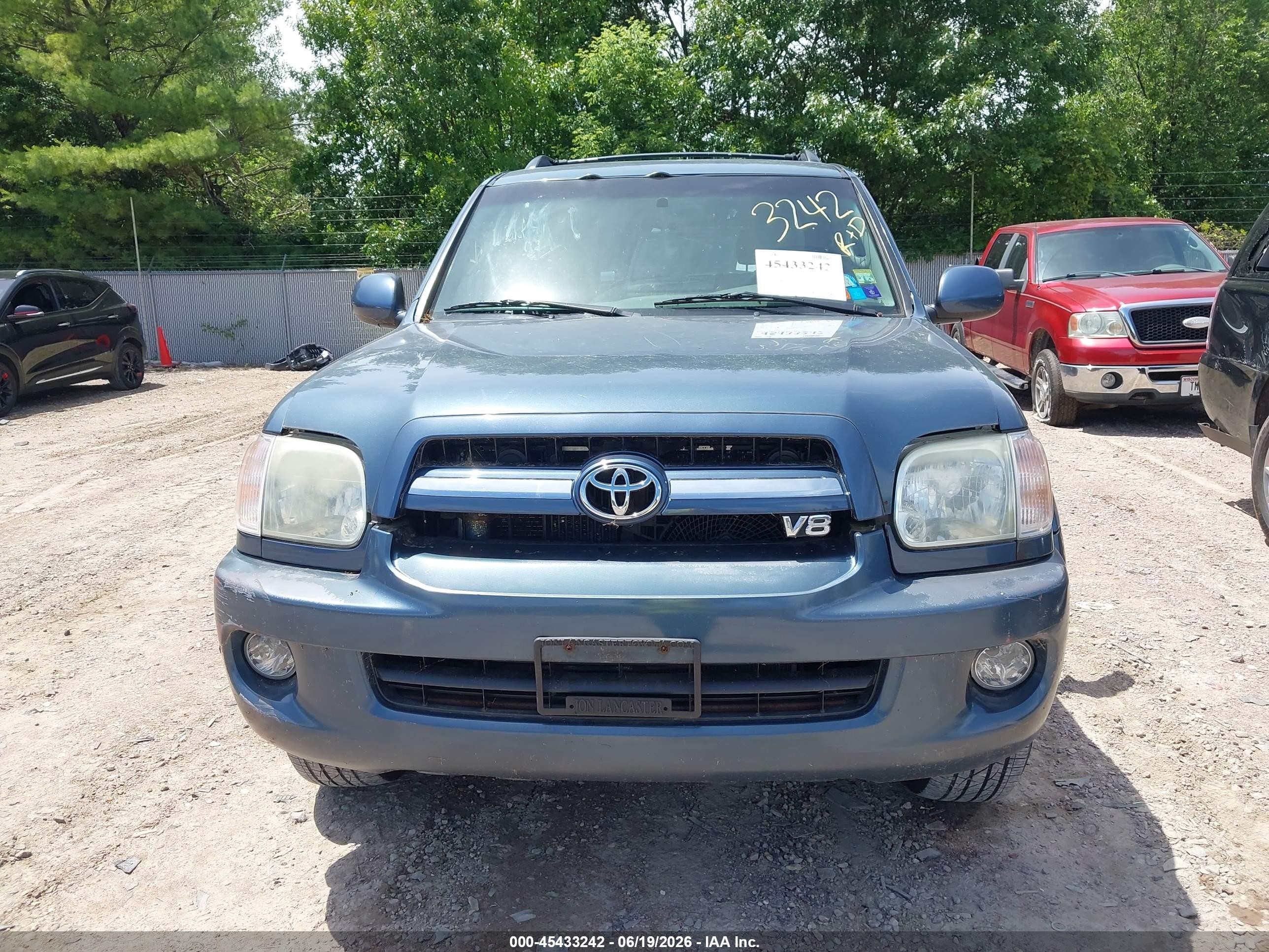 2006 Toyota Sequoia Limited V8 Blue vin: 5TDBT48A76S262544