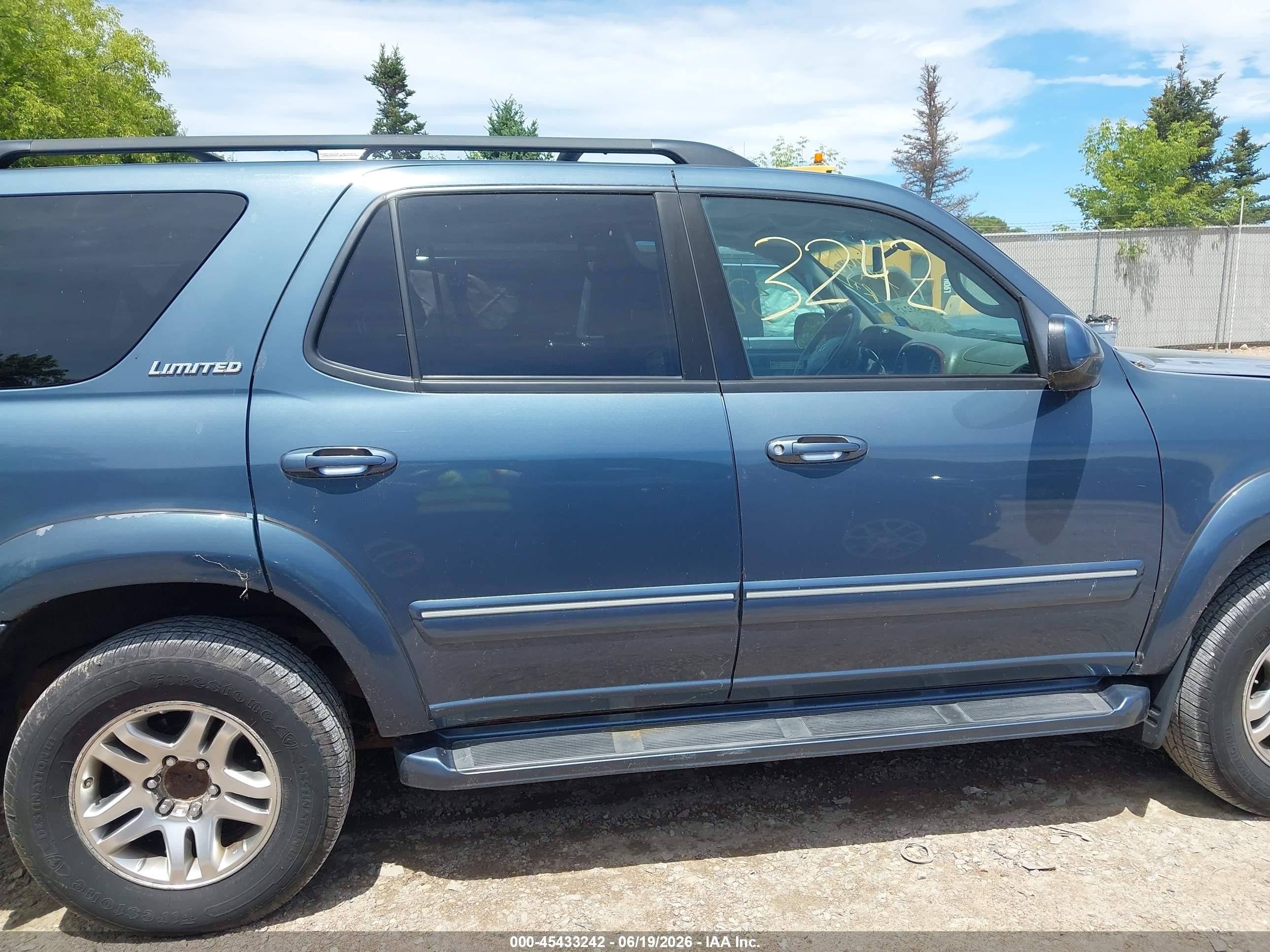 2006 Toyota Sequoia Limited V8 Blue vin: 5TDBT48A76S262544