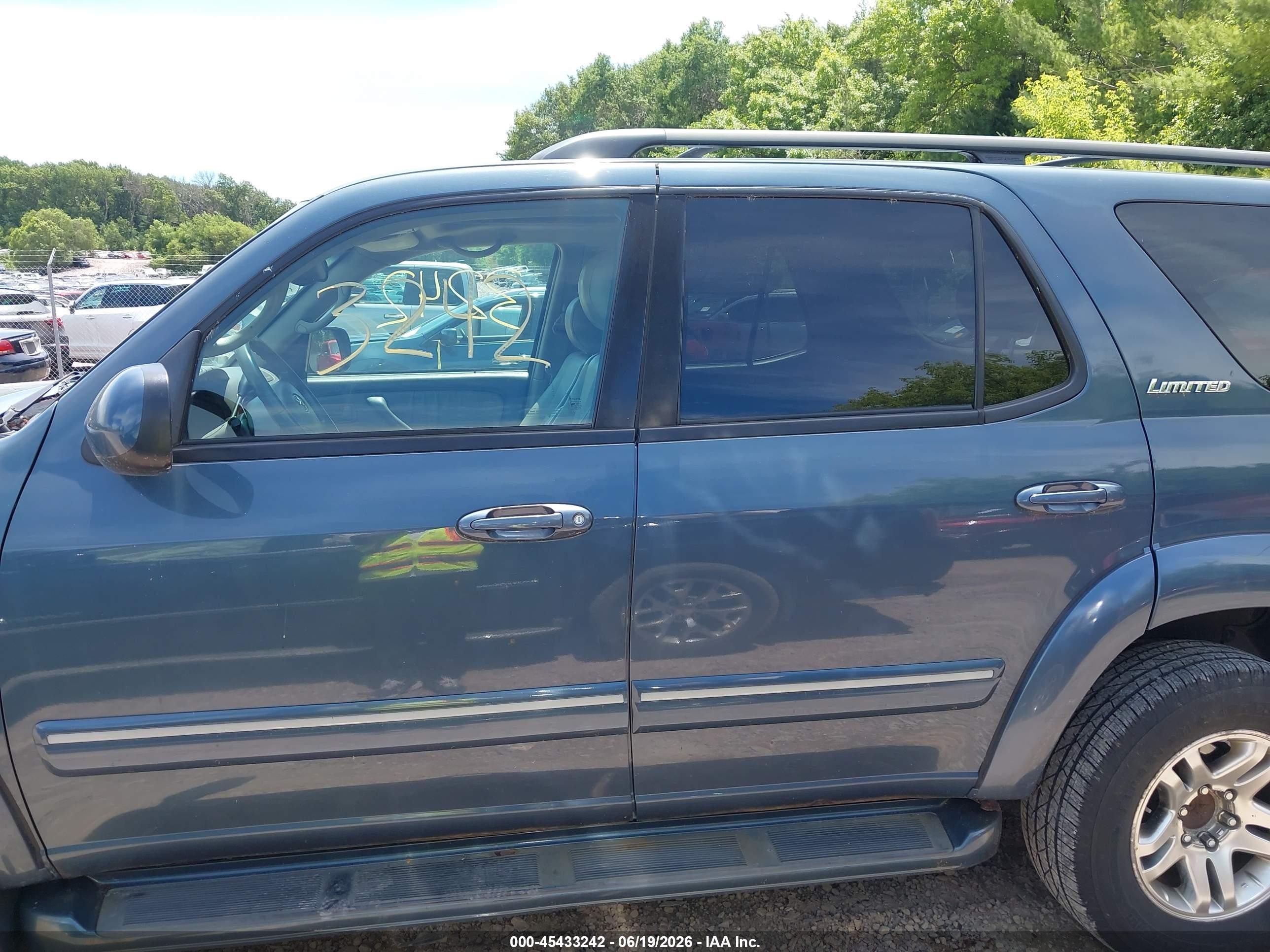 2006 Toyota Sequoia Limited V8 Blue vin: 5TDBT48A76S262544