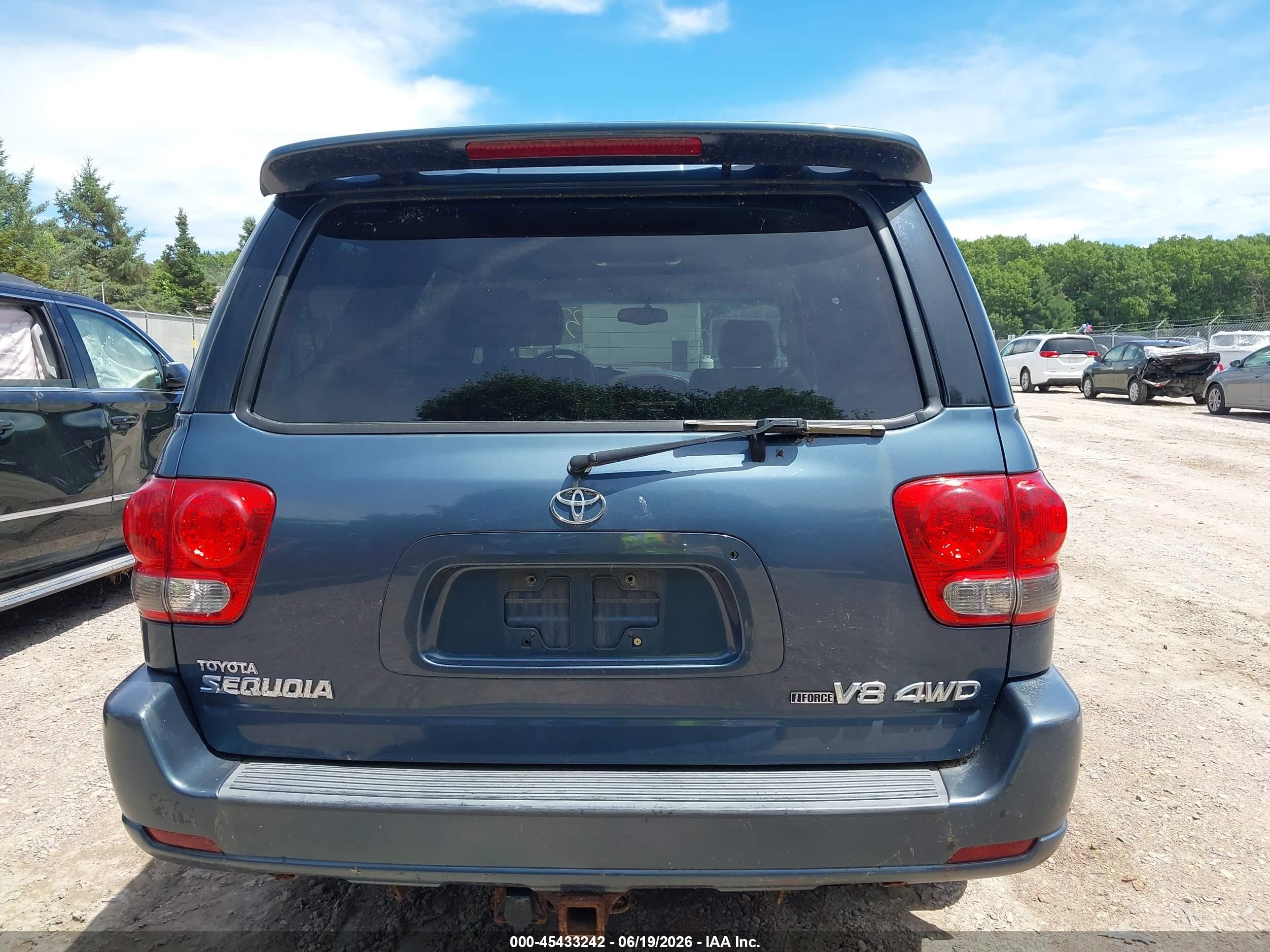 2006 Toyota Sequoia Limited V8 Blue vin: 5TDBT48A76S262544