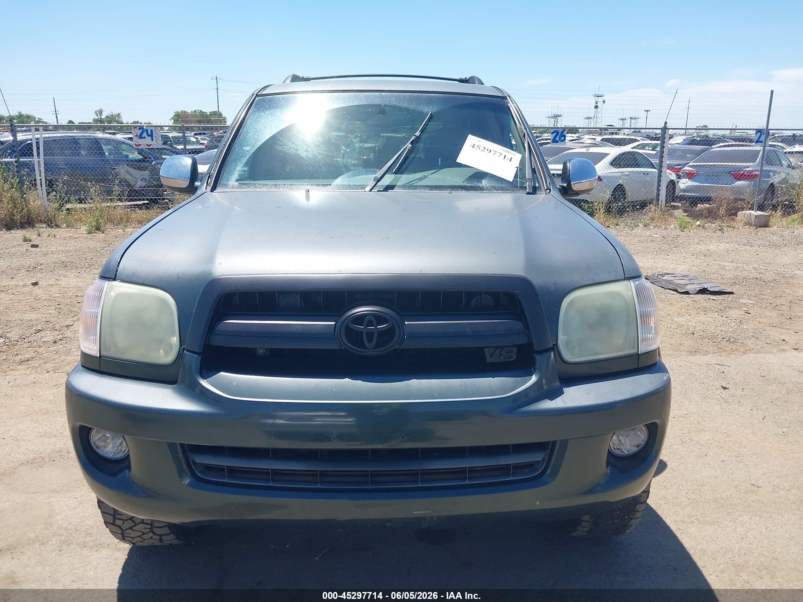 2007 Toyota Sequoia Limited V8 Зеленый vin: 5TDBT48A77S287851