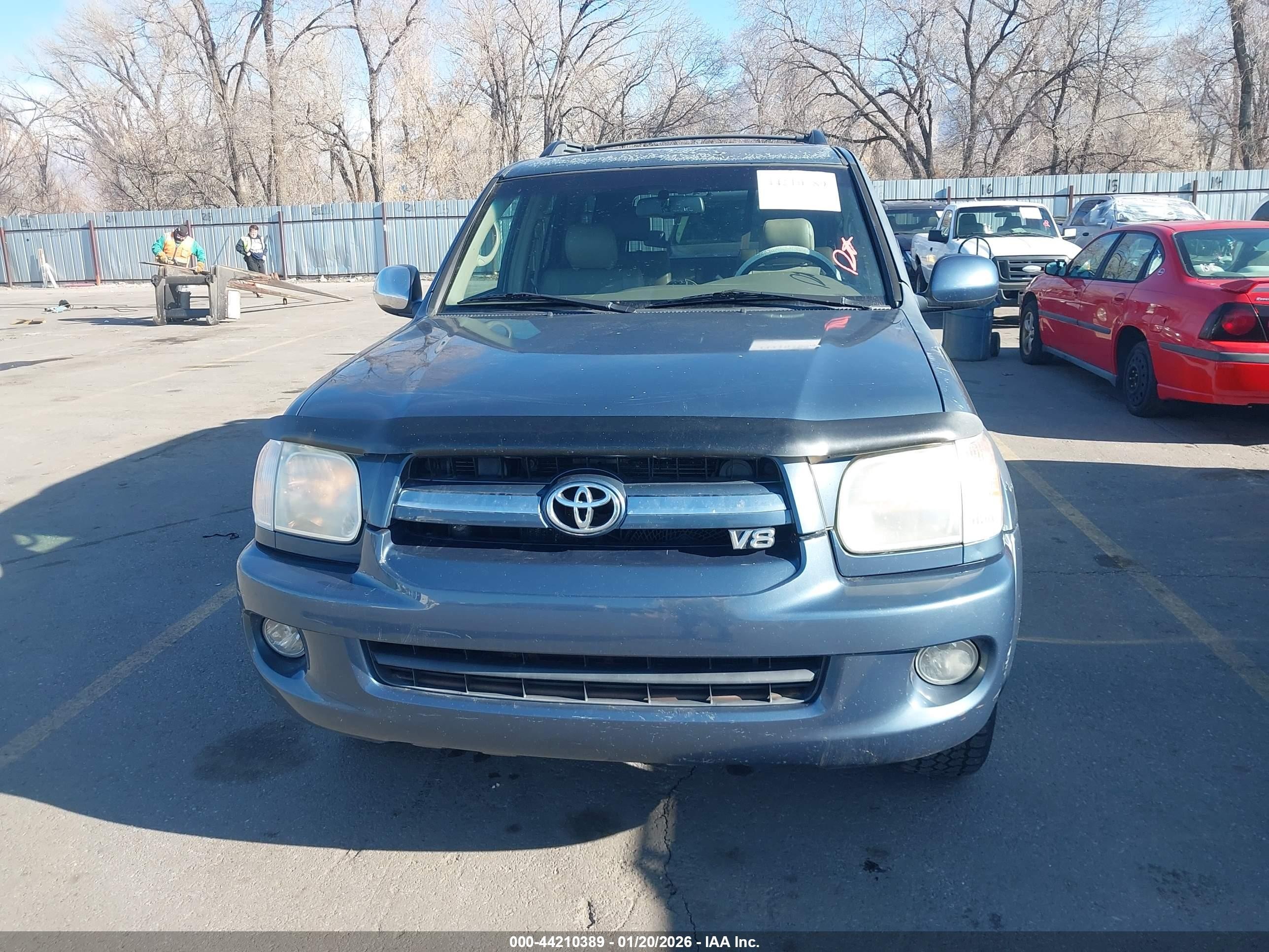 2007 Toyota Sequoia Limited V8 Blue vin: 5TDBT48A77S289227