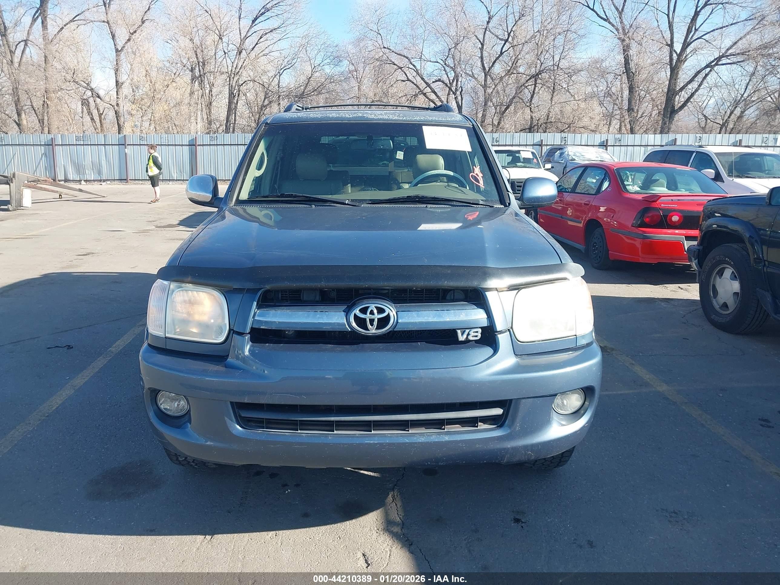 2007 Toyota Sequoia Limited V8 Blue vin: 5TDBT48A77S289227