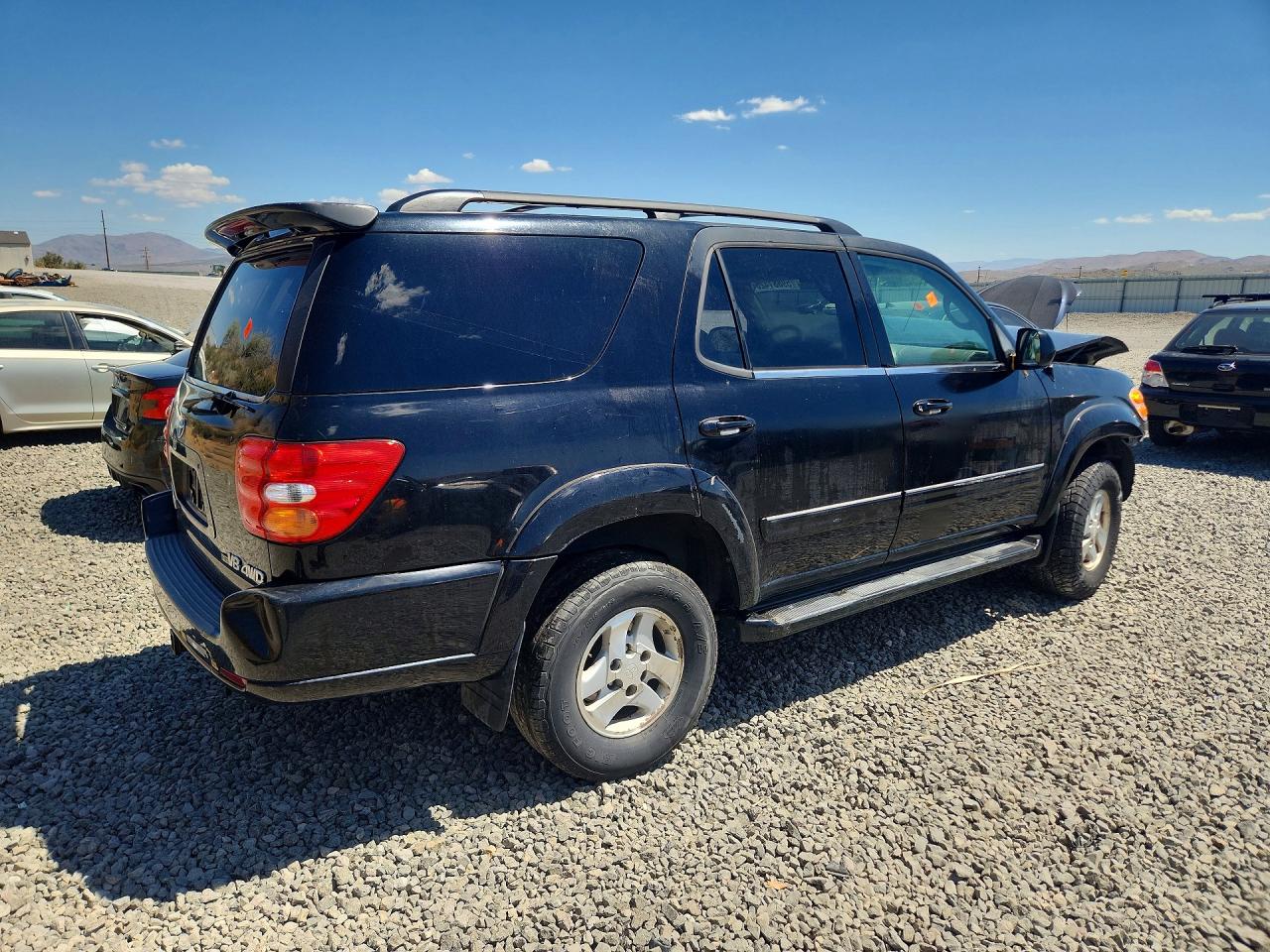 2002 Toyota Sequoia Limited Black vin: 5TDBT48A82S080944