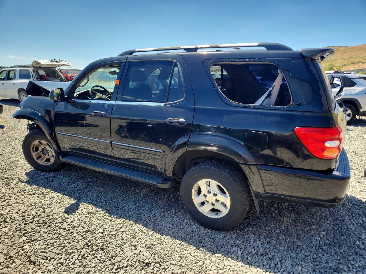 2002 Toyota Sequoia Limited Black vin: 5TDBT48A82S080944