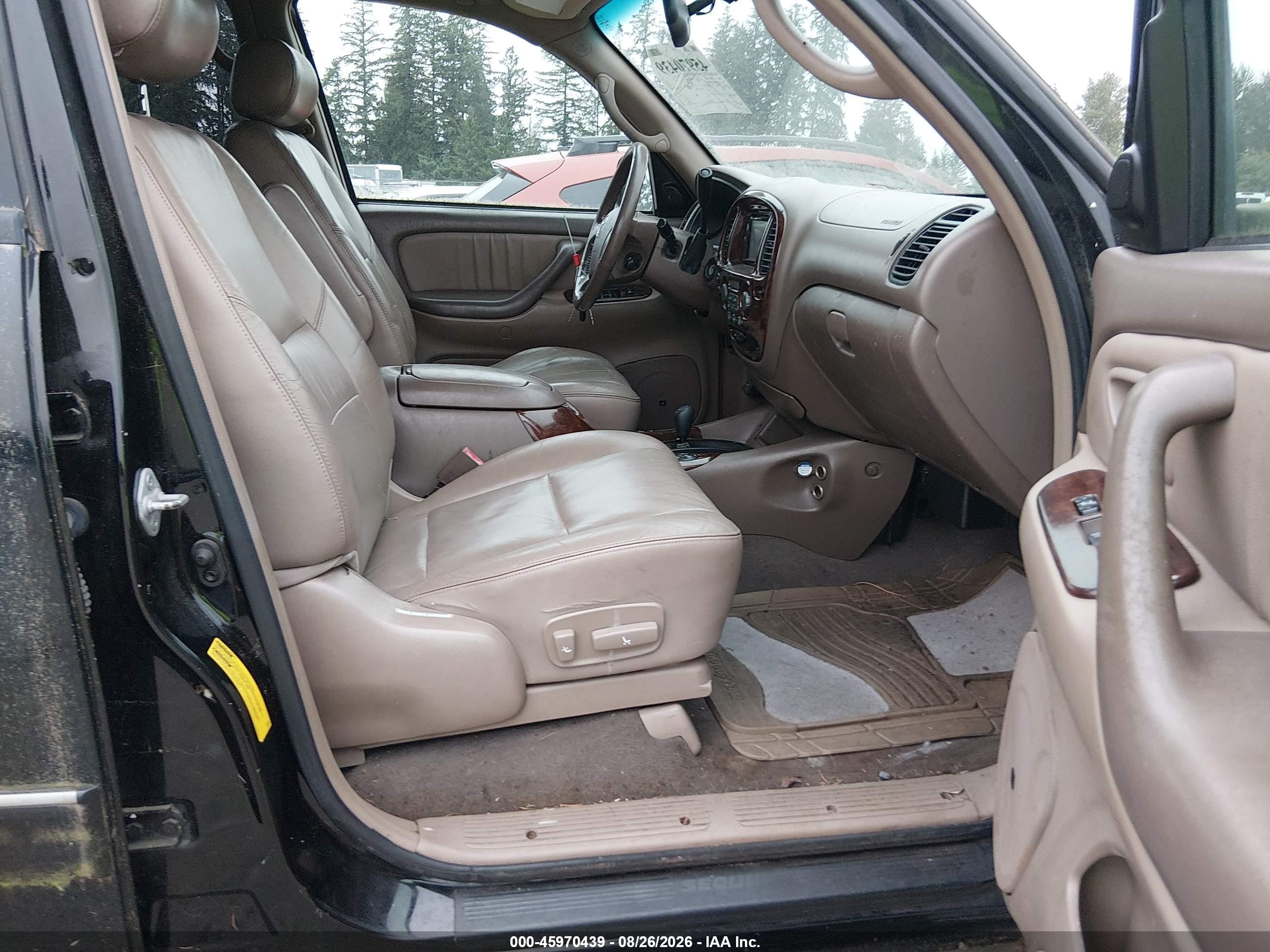 2003 Toyota Sequoia Limited V8 Black vin: 5TDBT48A83S201098