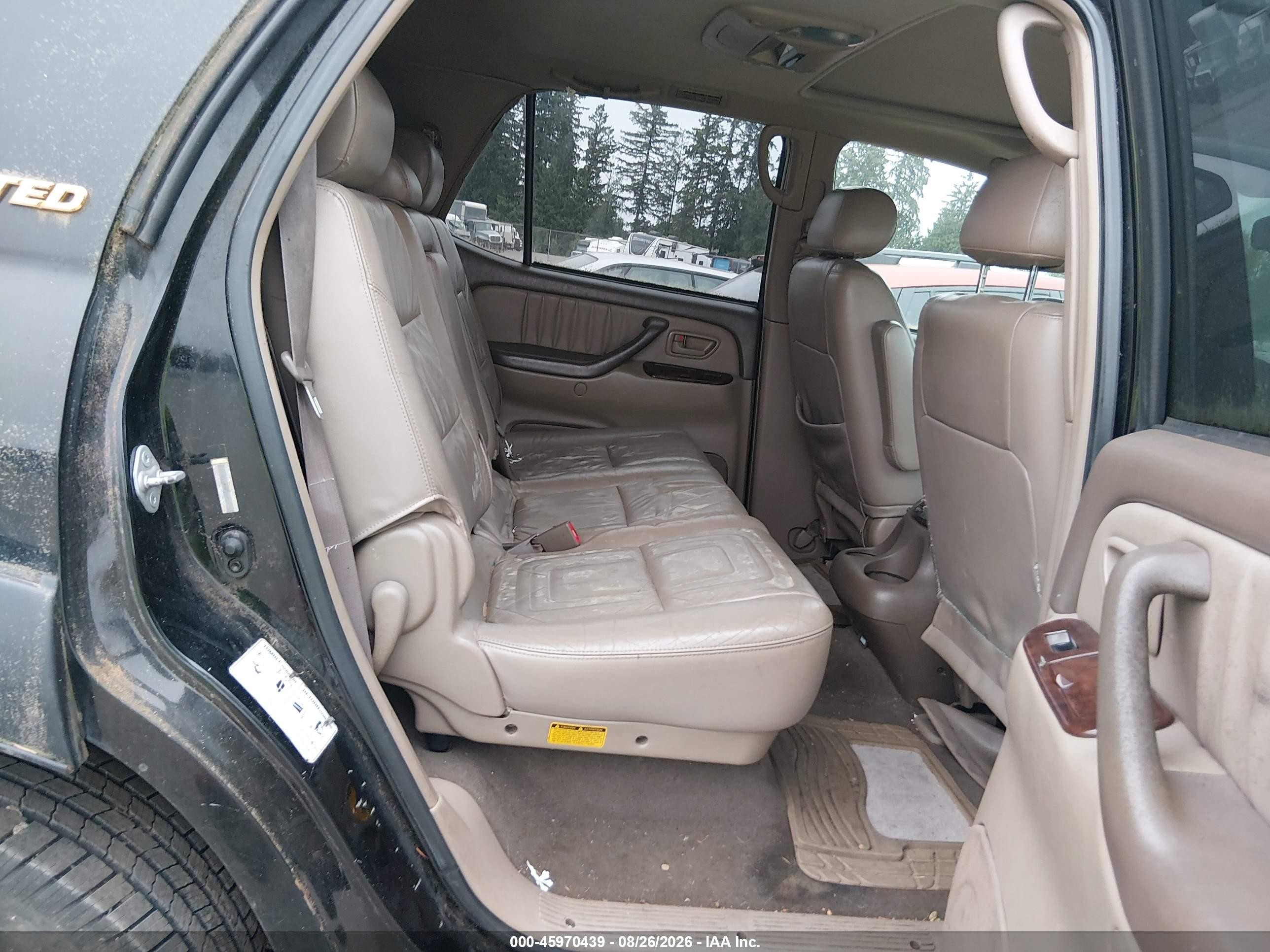 2003 Toyota Sequoia Limited V8 Black vin: 5TDBT48A83S201098