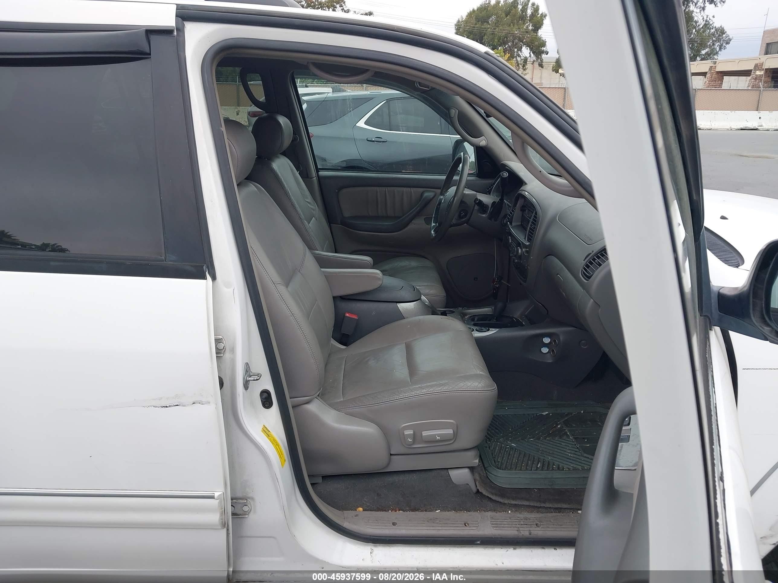 2004 Toyota Sequoia Limited V8 White vin: 5TDBT48A84S232207