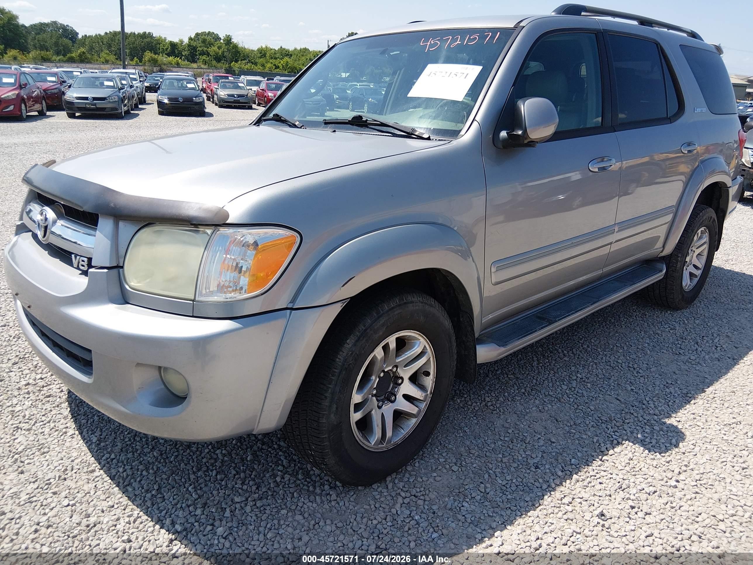 2005 Toyota Sequoia Limited V8 Gray vin: 5TDBT48A85S240308