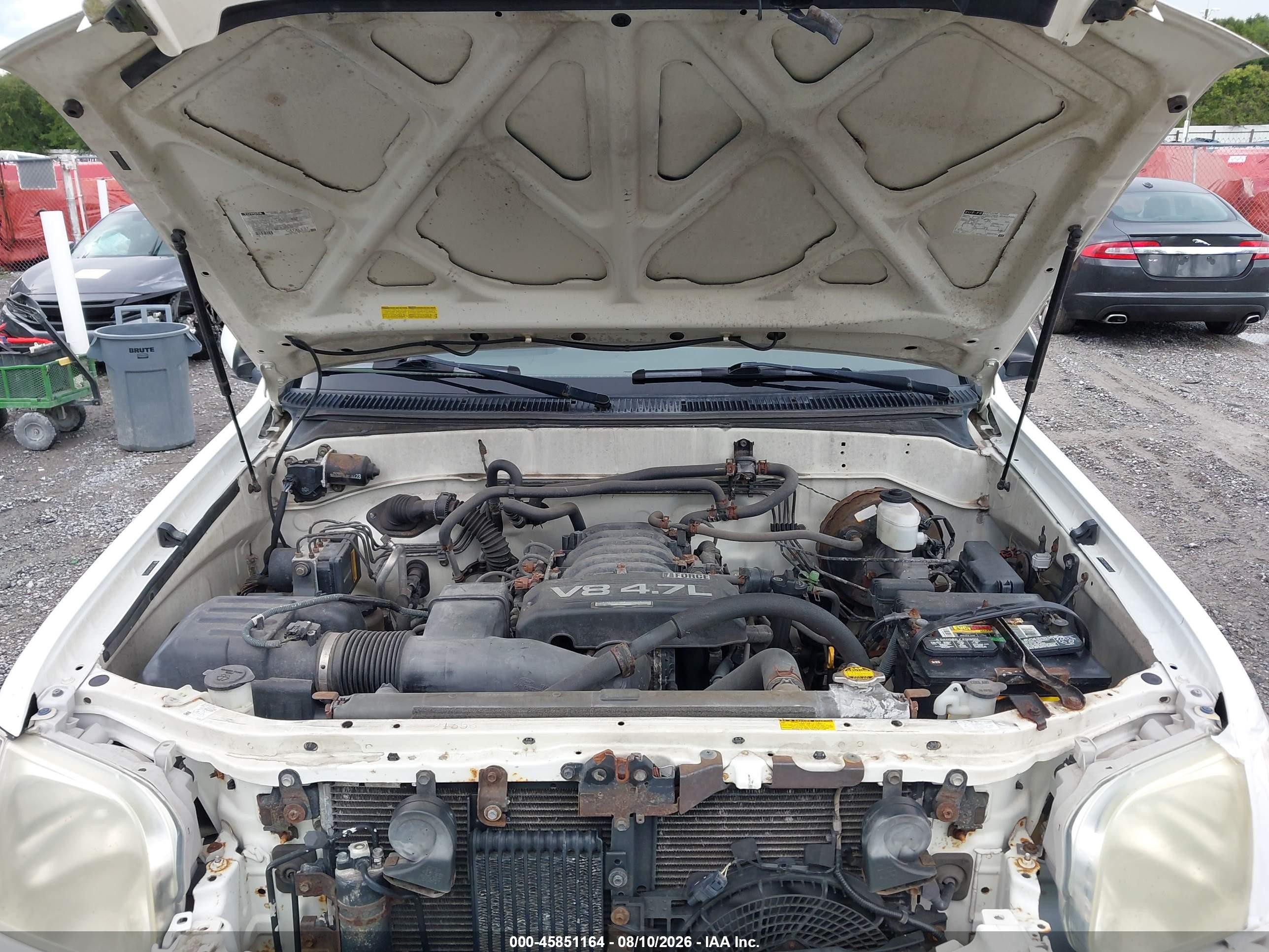 2005 Toyota Sequoia Limited V8 White vin: 5TDBT48A85S241331