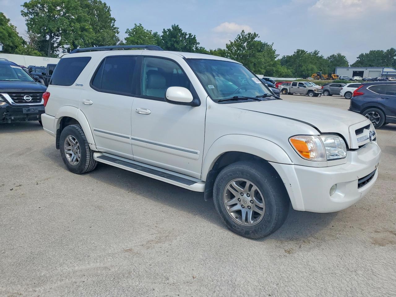 2006 Toyota Sequoia Limited White vin: 5TDBT48A86S264237