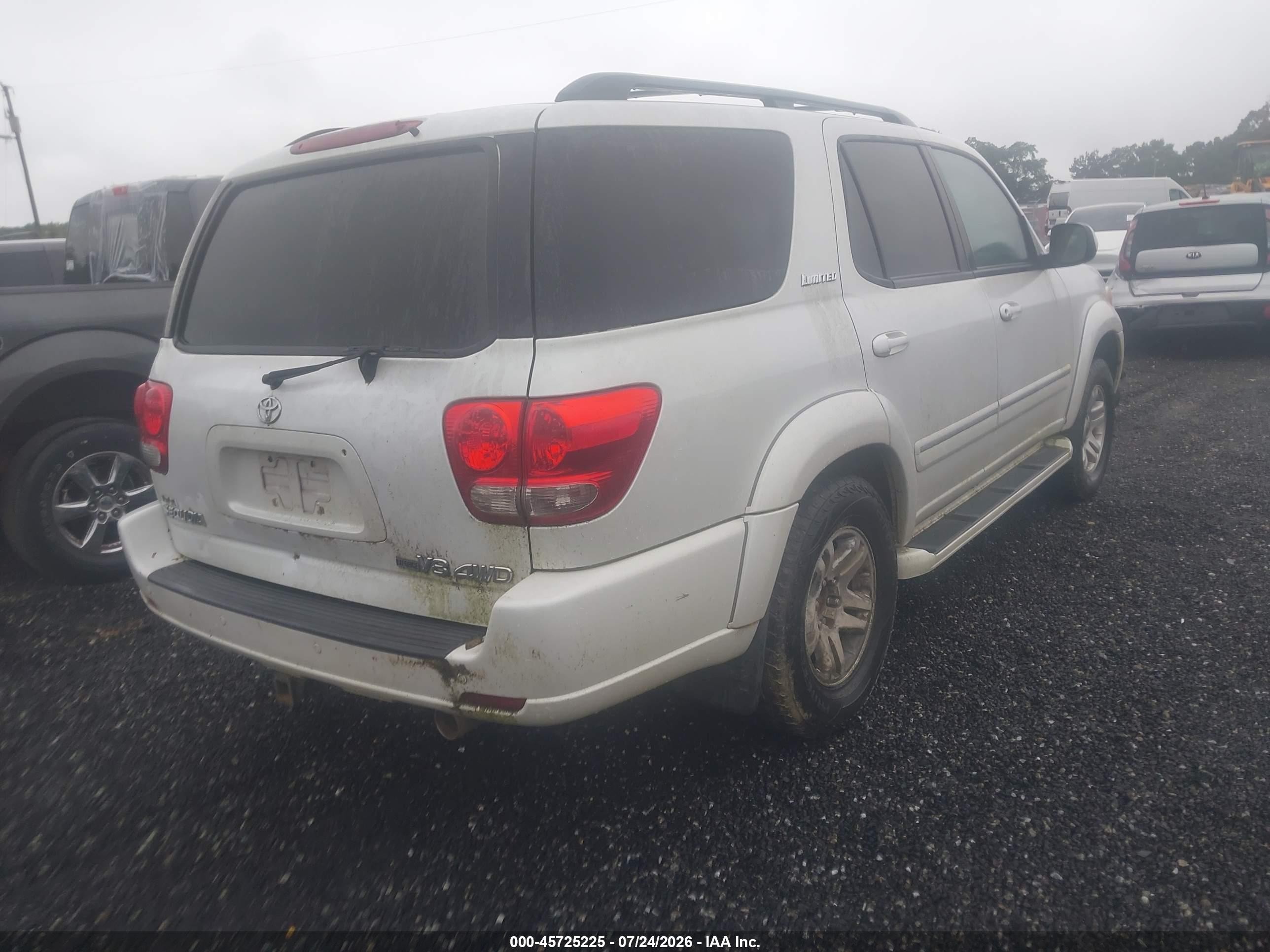 2006 Toyota Sequoia Limited V8 Белый vin: 5TDBT48A86S269972