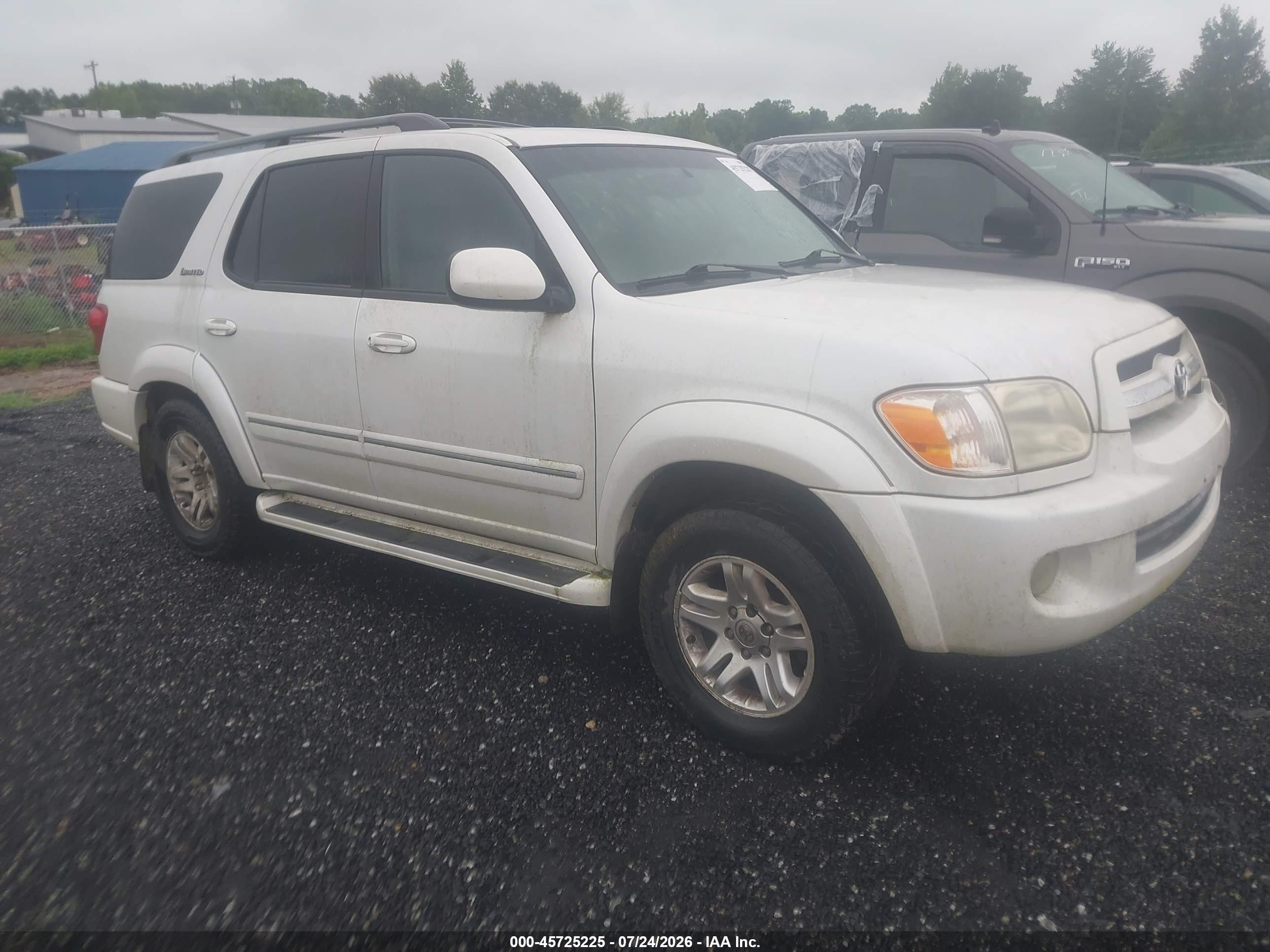 2006 Toyota Sequoia Limited V8 Белый vin: 5TDBT48A86S269972