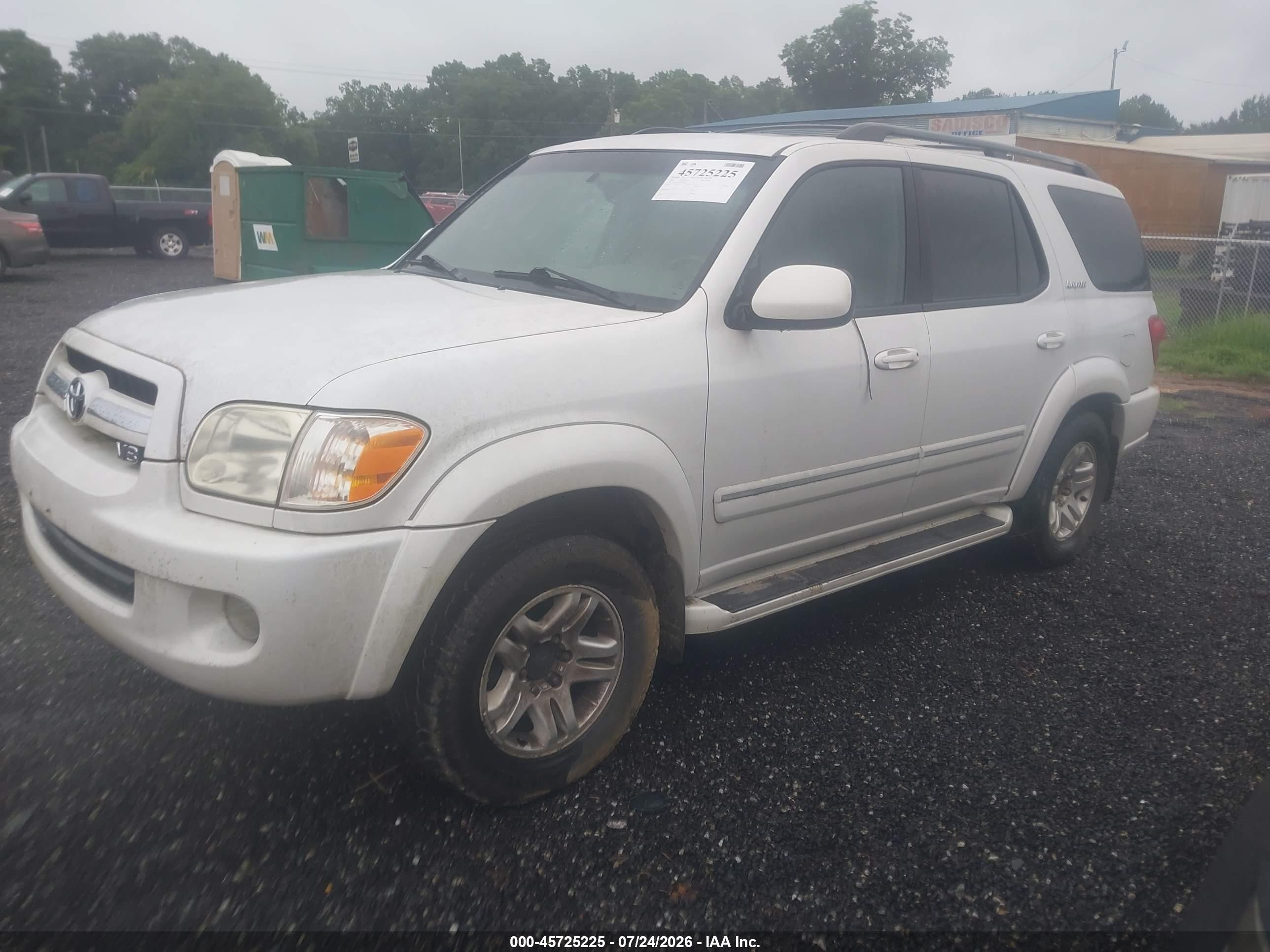2006 Toyota Sequoia Limited V8 Белый vin: 5TDBT48A86S269972