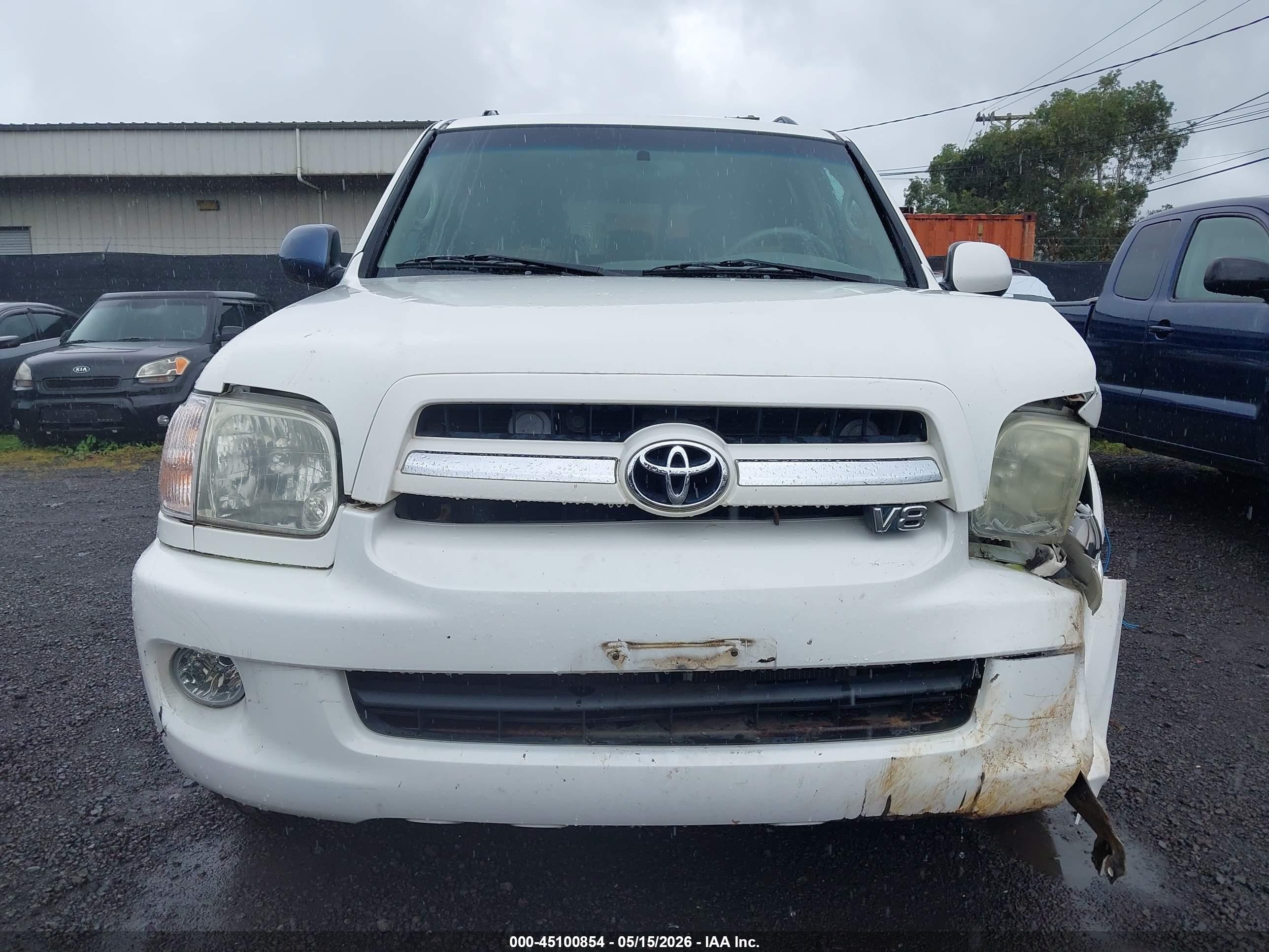 2006 Toyota Sequoia Limited V8 White vin: 5TDBT48A86S276596