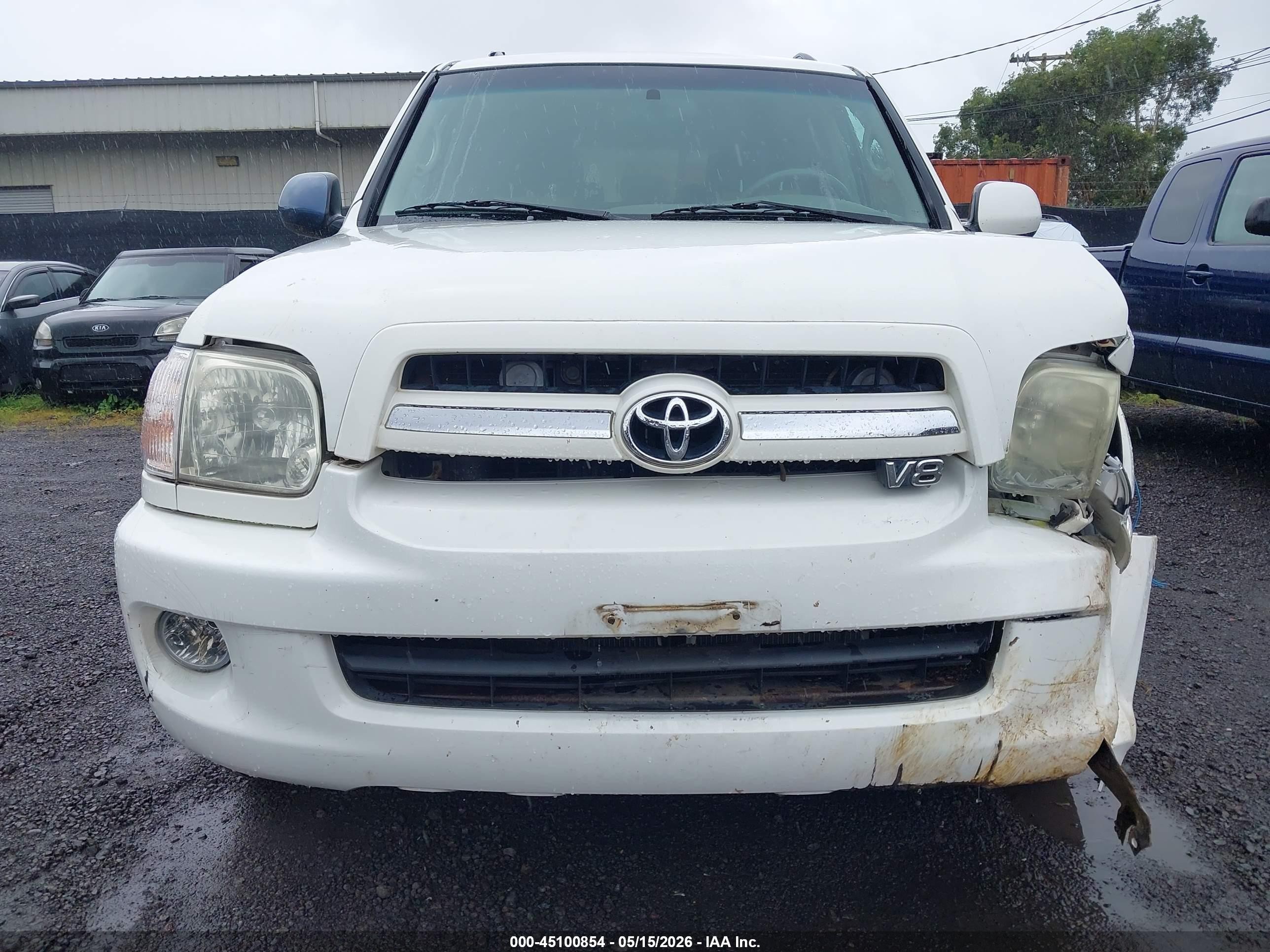 2006 Toyota Sequoia Limited V8 White vin: 5TDBT48A86S276596