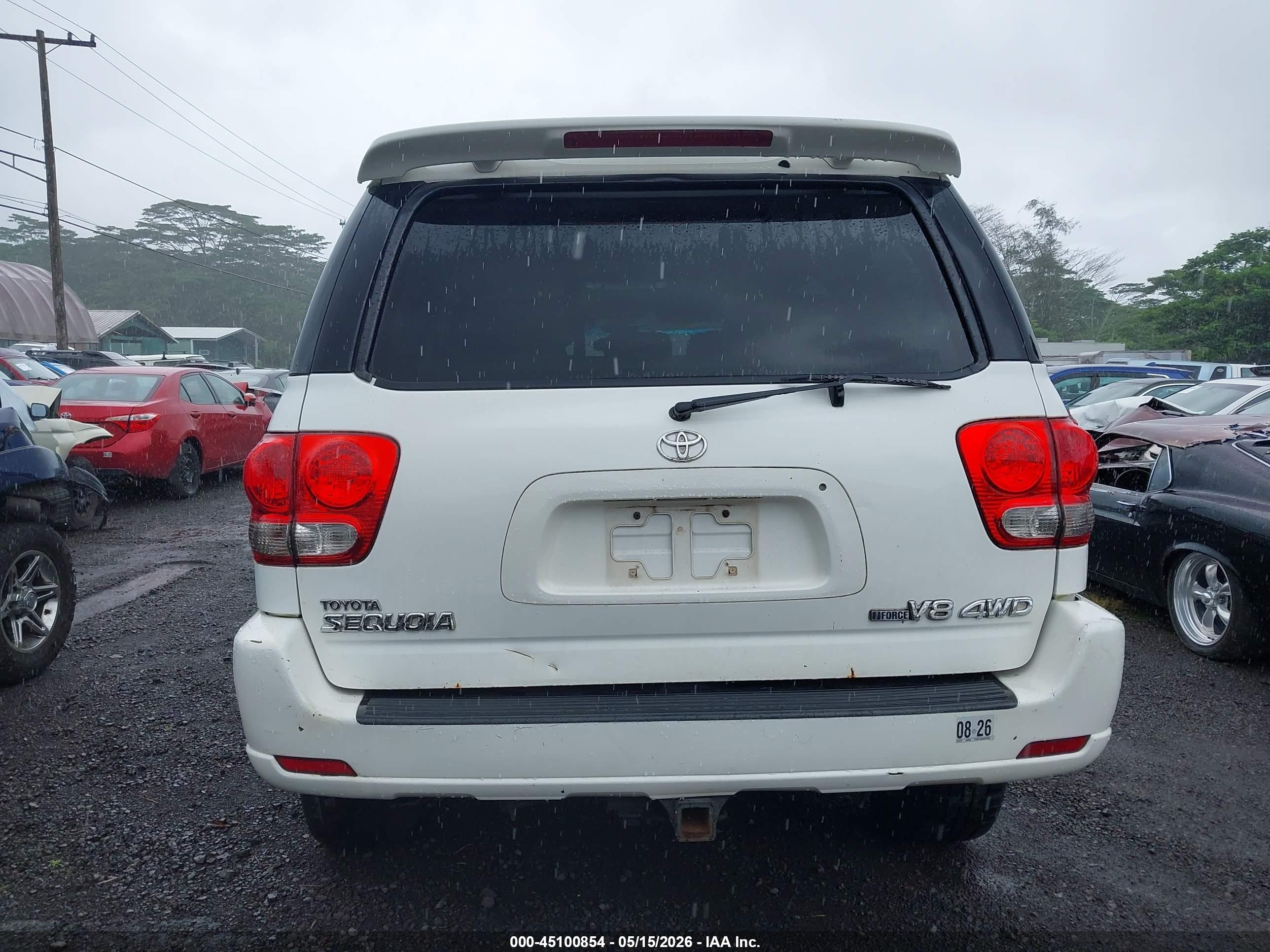 2006 Toyota Sequoia Limited V8 White vin: 5TDBT48A86S276596