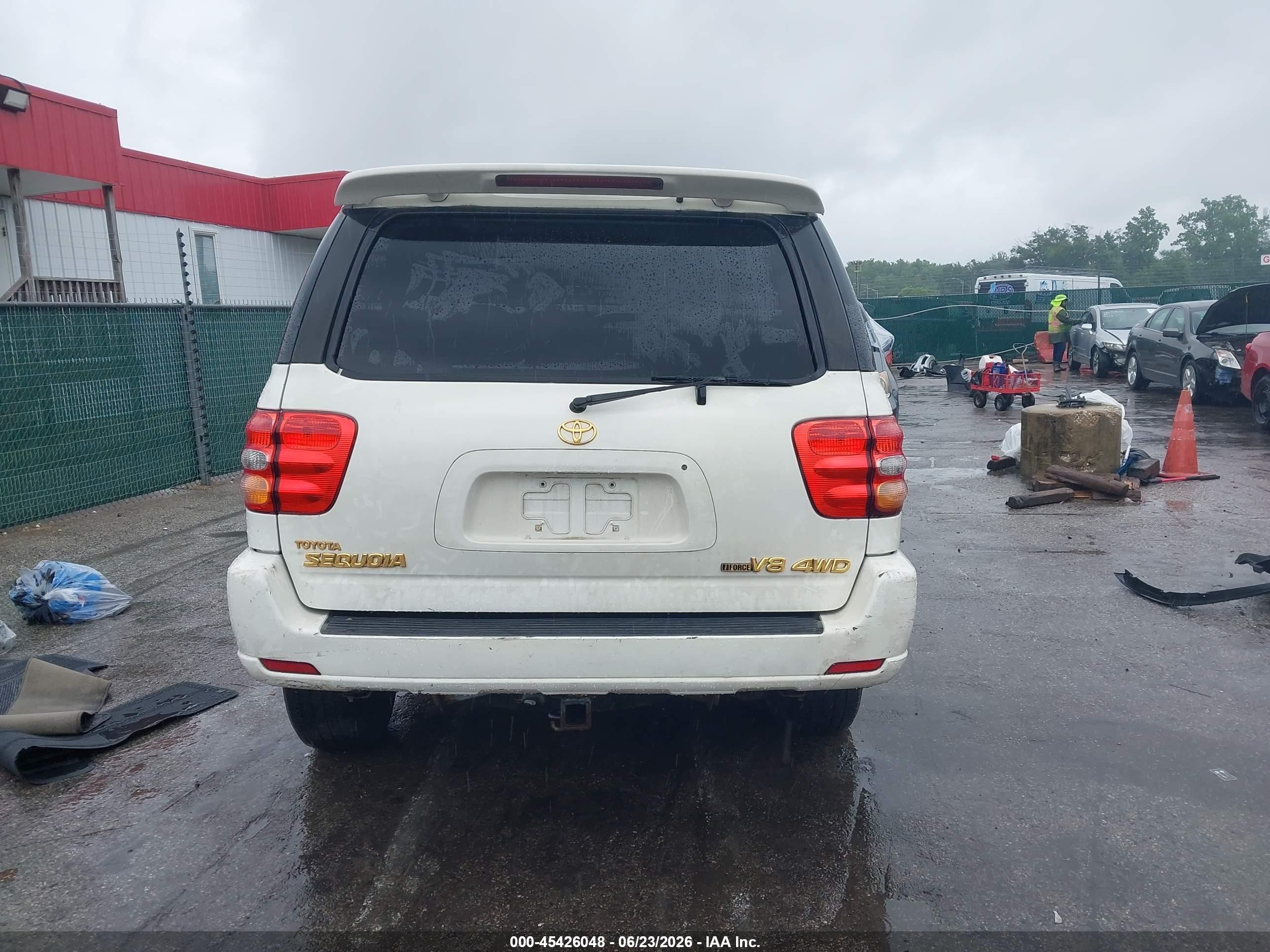 2002 Toyota Sequoia Limited V8 White vin: 5TDBT48A92S115877