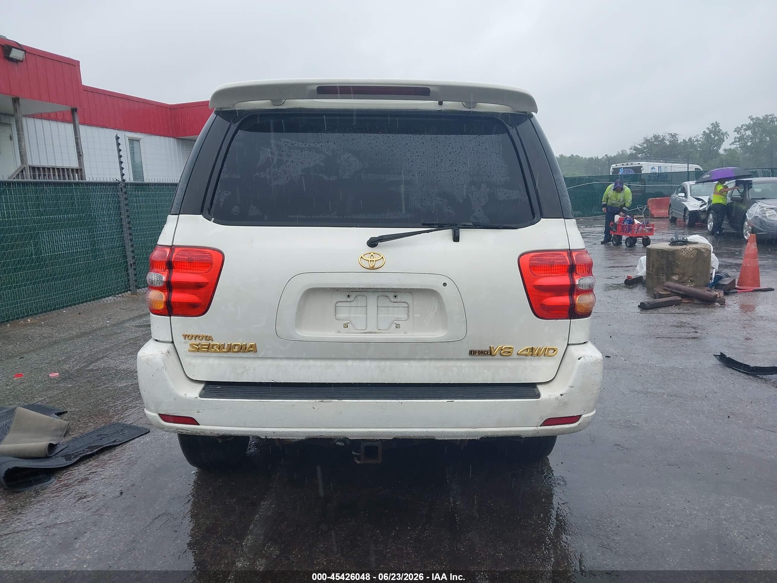 2002 Toyota Sequoia Limited V8 White vin: 5TDBT48A92S115877