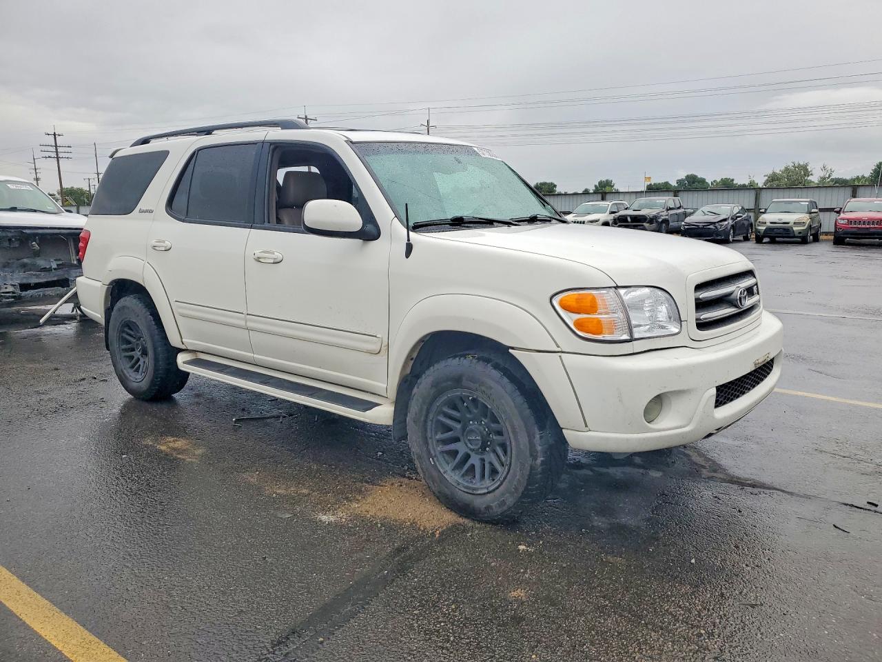 2003 Toyota Sequoia Limited White vin: 5TDBT48A93S181847