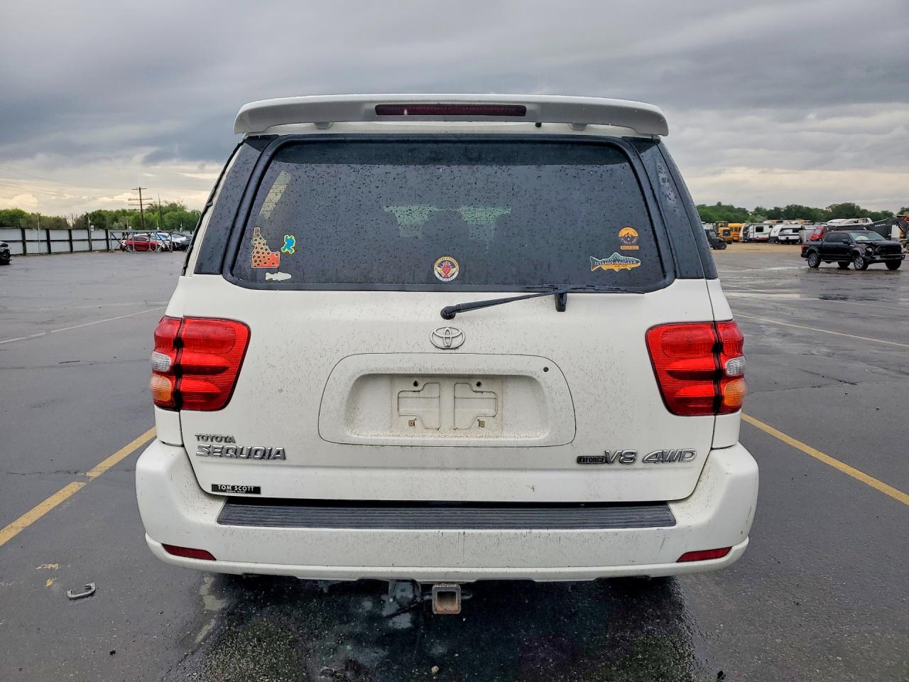 2003 Toyota Sequoia Limited White vin: 5TDBT48A93S181847