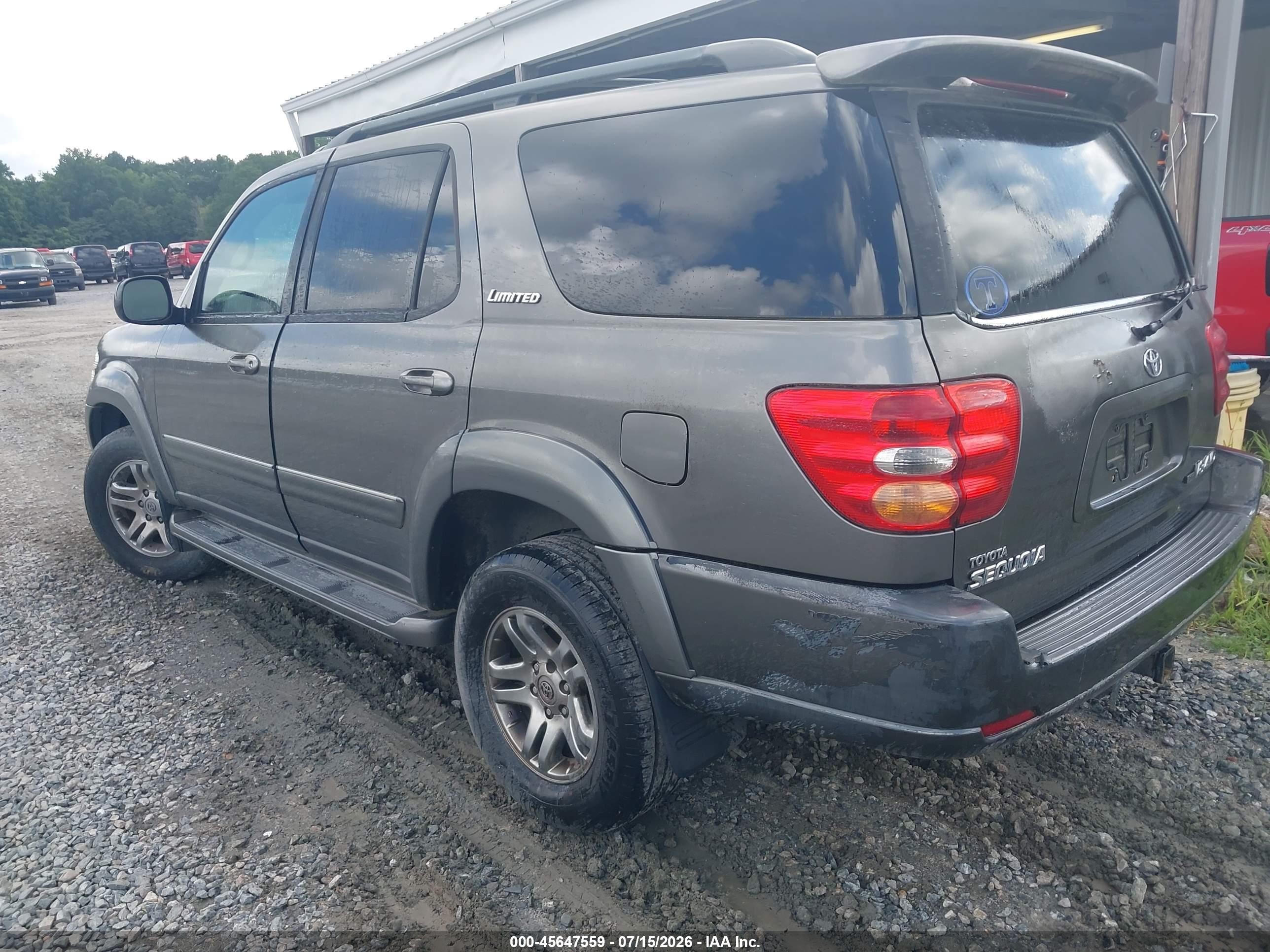 2004 Toyota Sequoia Limited V8 Gray vin: 5TDBT48A94S217487