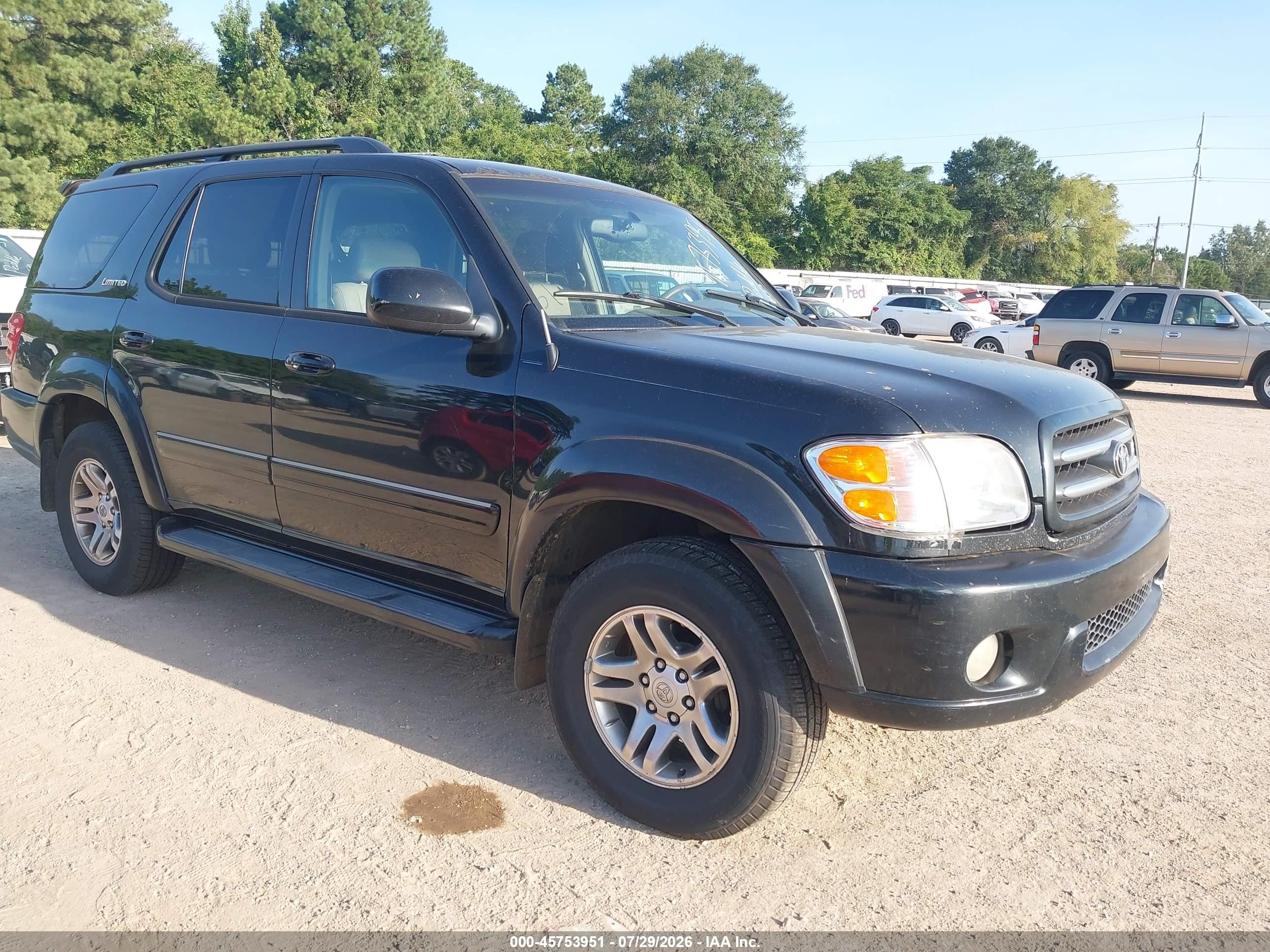 2004 Toyota Sequoia Limited V8 Черный vin: 5TDBT48A94S226867