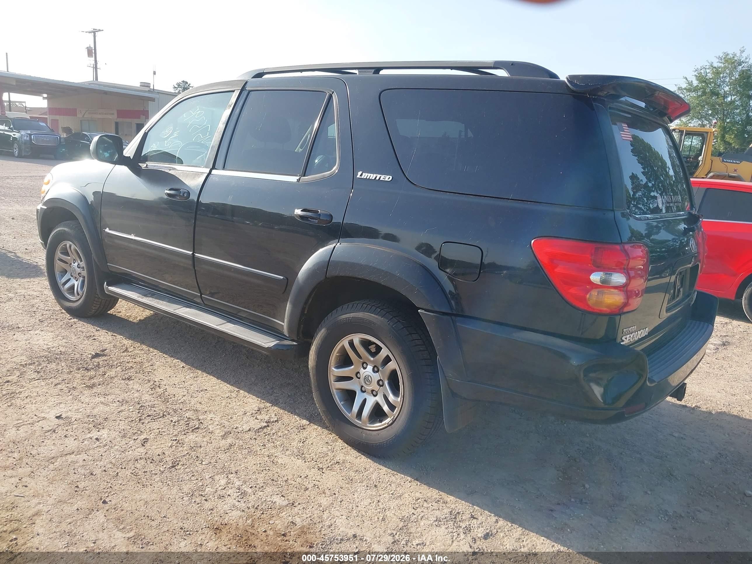 2004 Toyota Sequoia Limited V8 Черный vin: 5TDBT48A94S226867