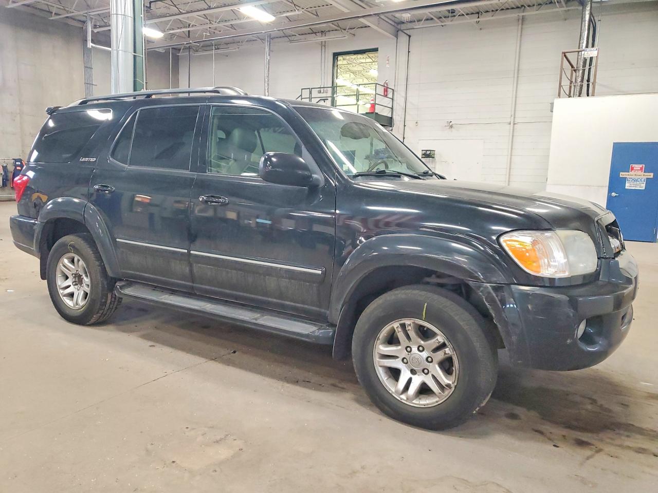 2005 Toyota Sequoia Limited Black vin: 5TDBT48A95S236414