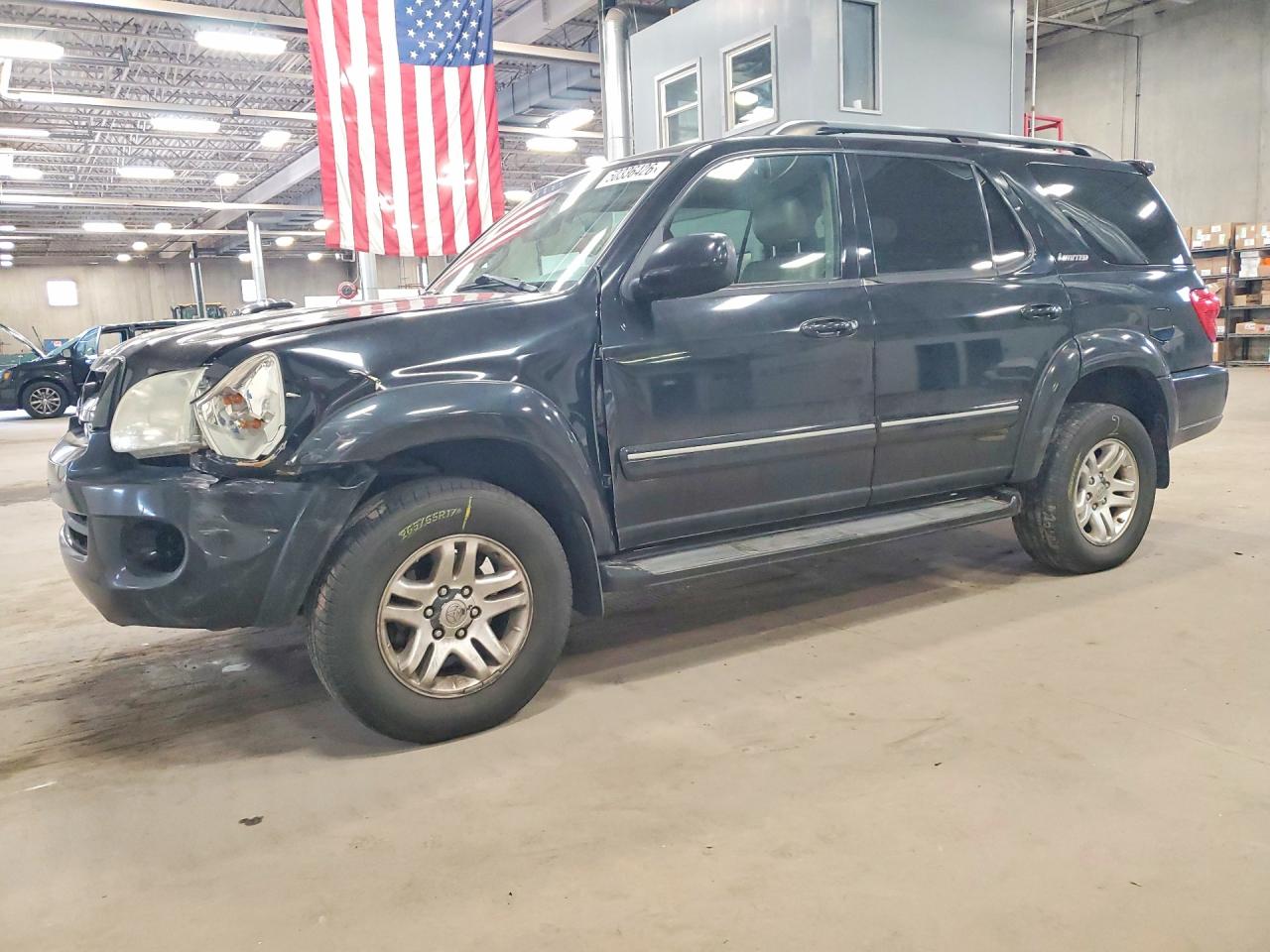 2005 Toyota Sequoia Limited Black vin: 5TDBT48A95S236414
