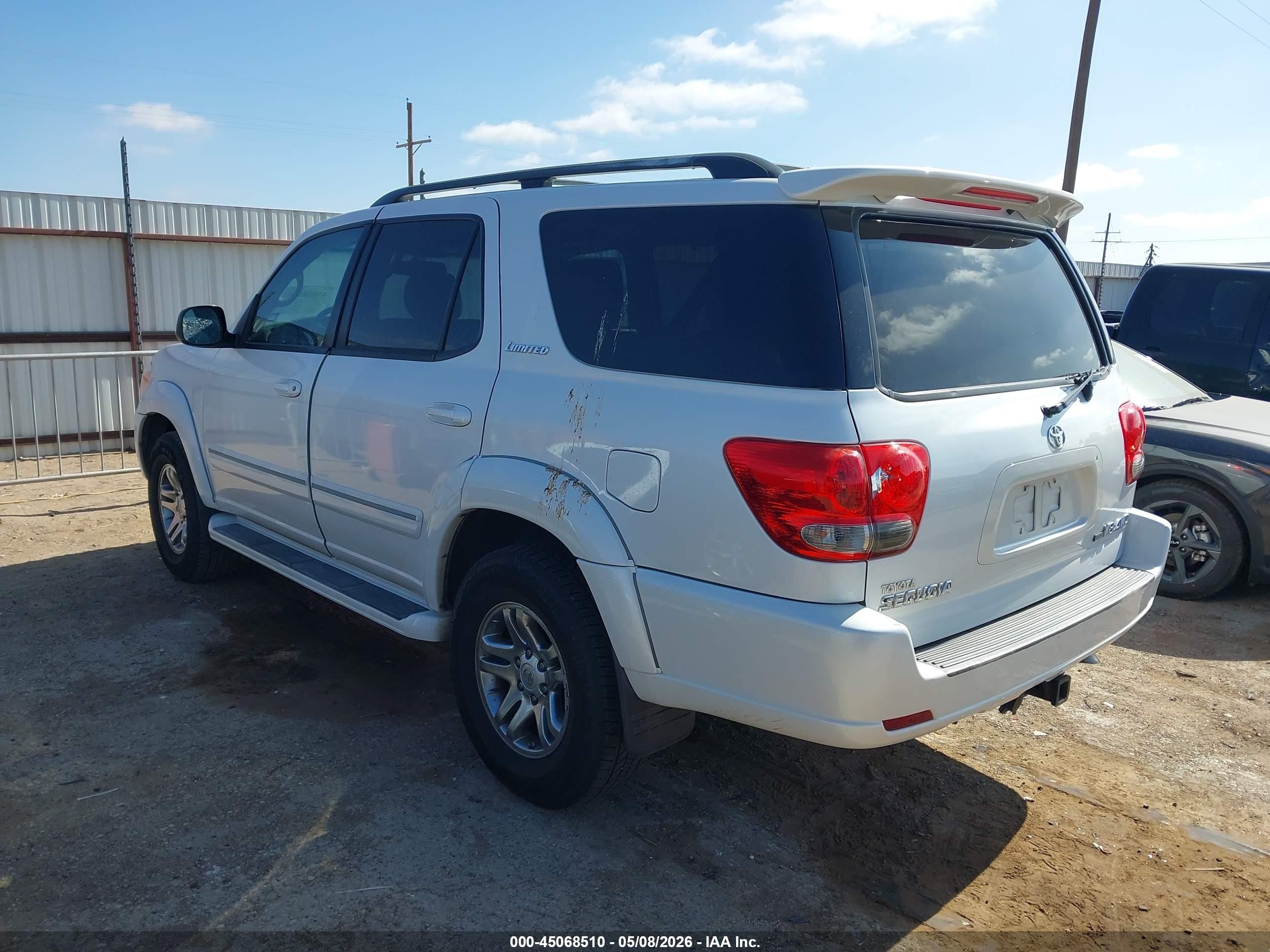 2006 Toyota Sequoia Limited V8 Белый vin: 5TDBT48A96S268197